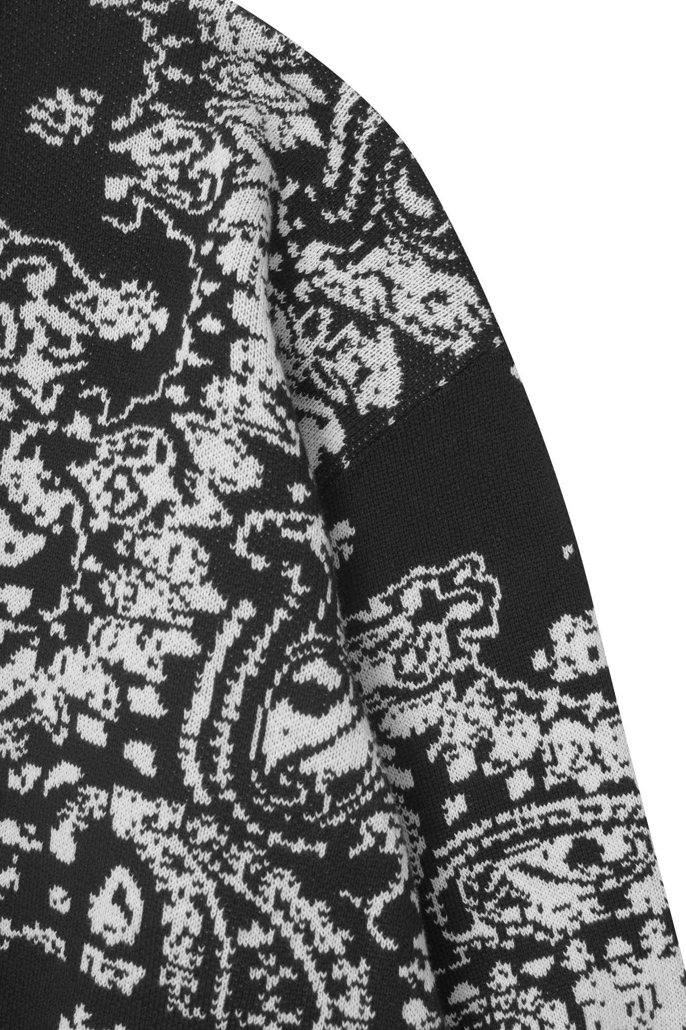 "PEACE PAISLEY" KNITTED SWEATSHIRT IN ANTHRACITE - Image 5