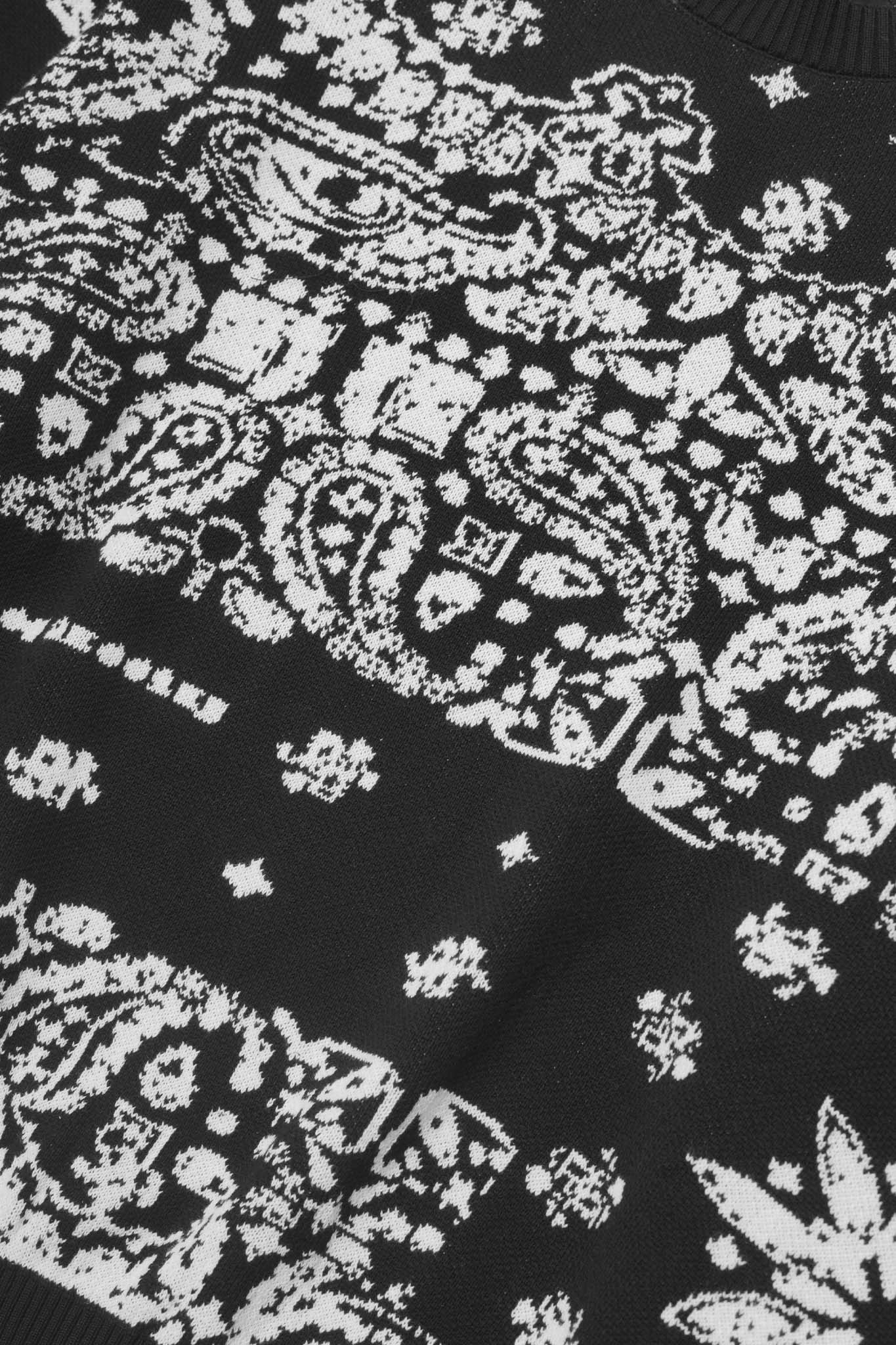 "PEACE PAISLEY" KNITTED SWEATSHIRT IN ANTHRACITE - Image 7