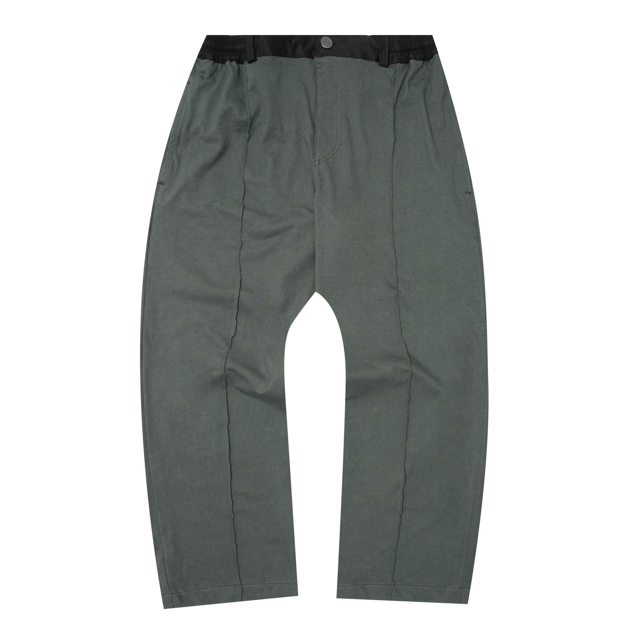 PLEATED ULTRA WIDE PANTS IN MOSS