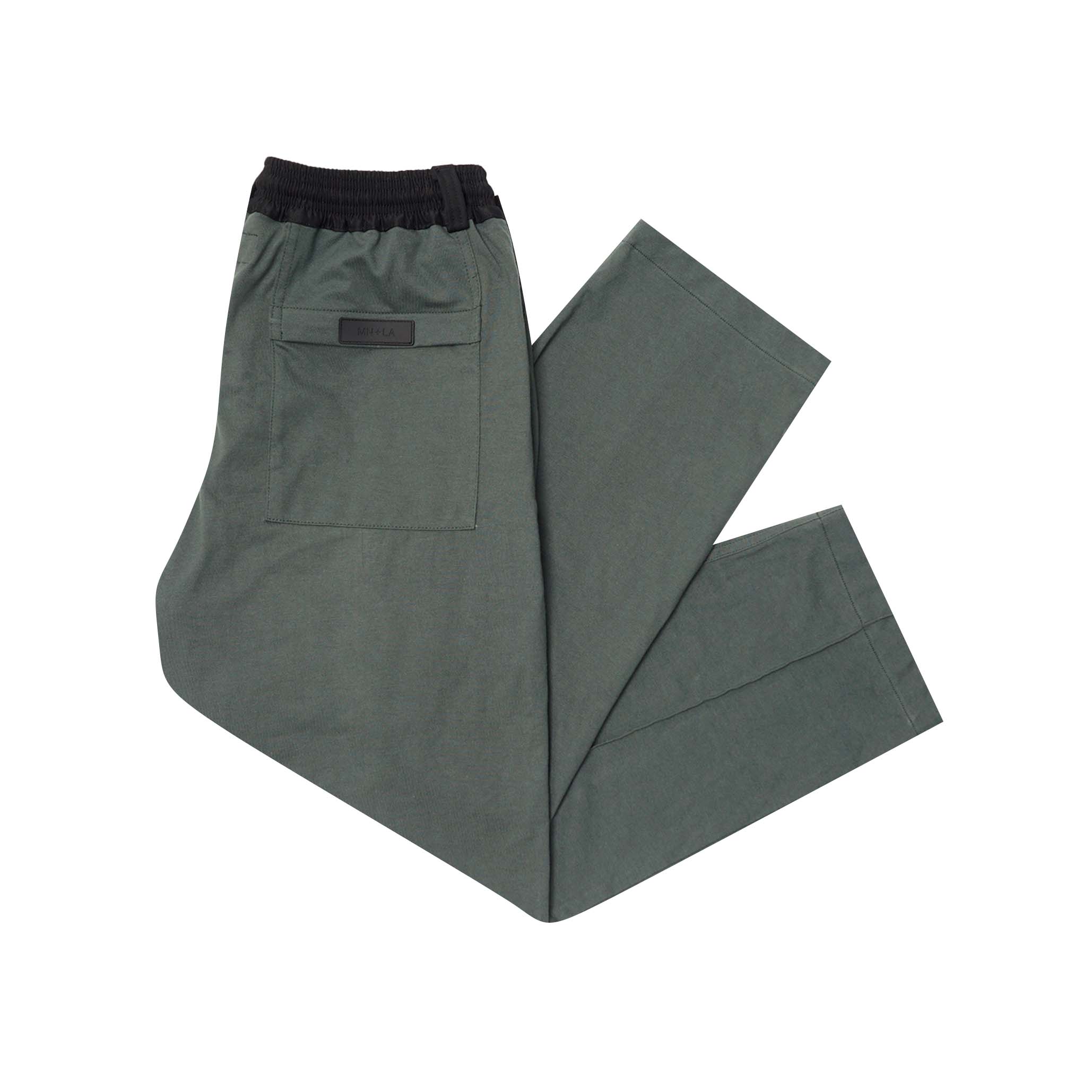 PLEATED ULTRA WIDE PANTS IN MOSS - Image 2
