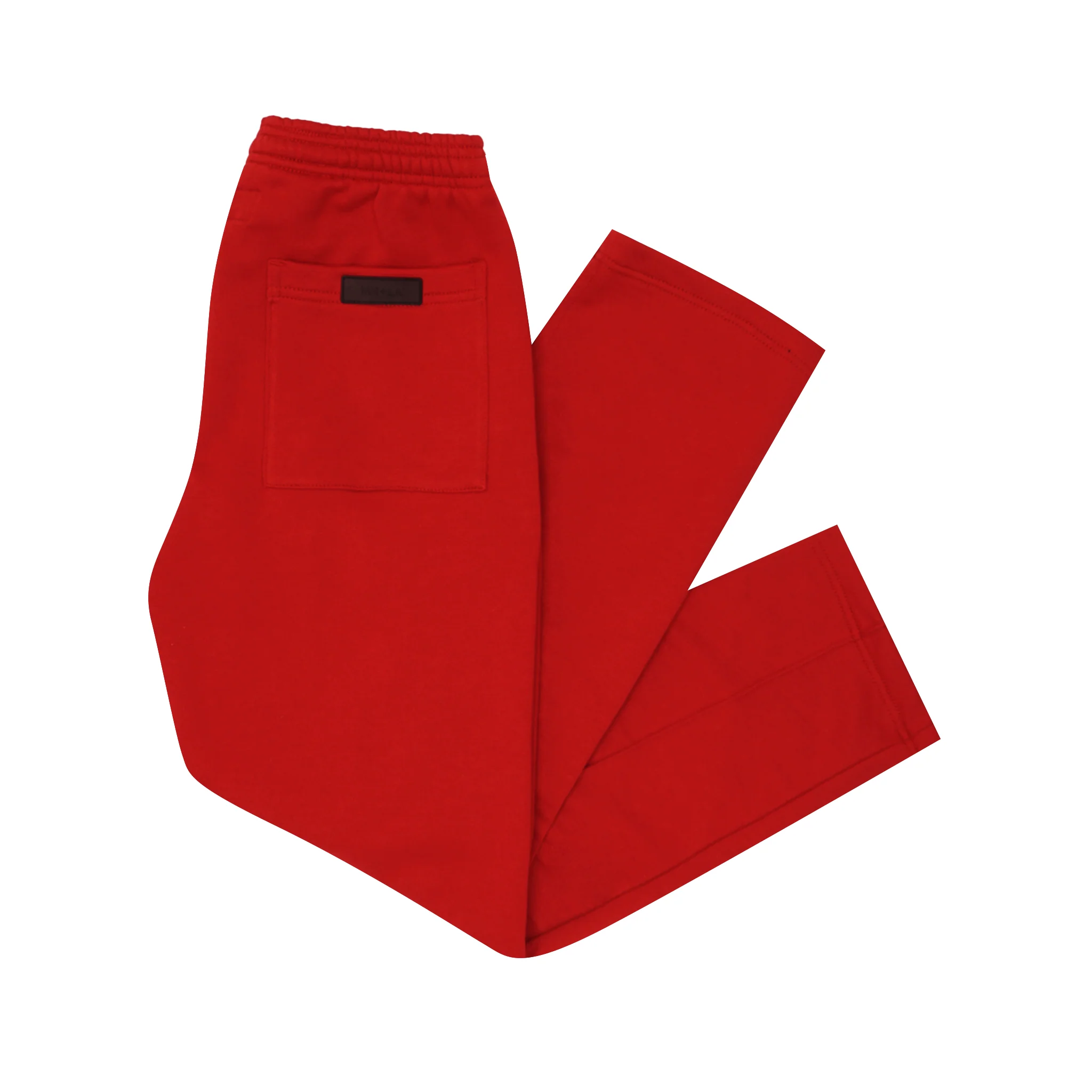 PLEATED WIDE LOUNGE PANTS IN FADED RED - Image 3