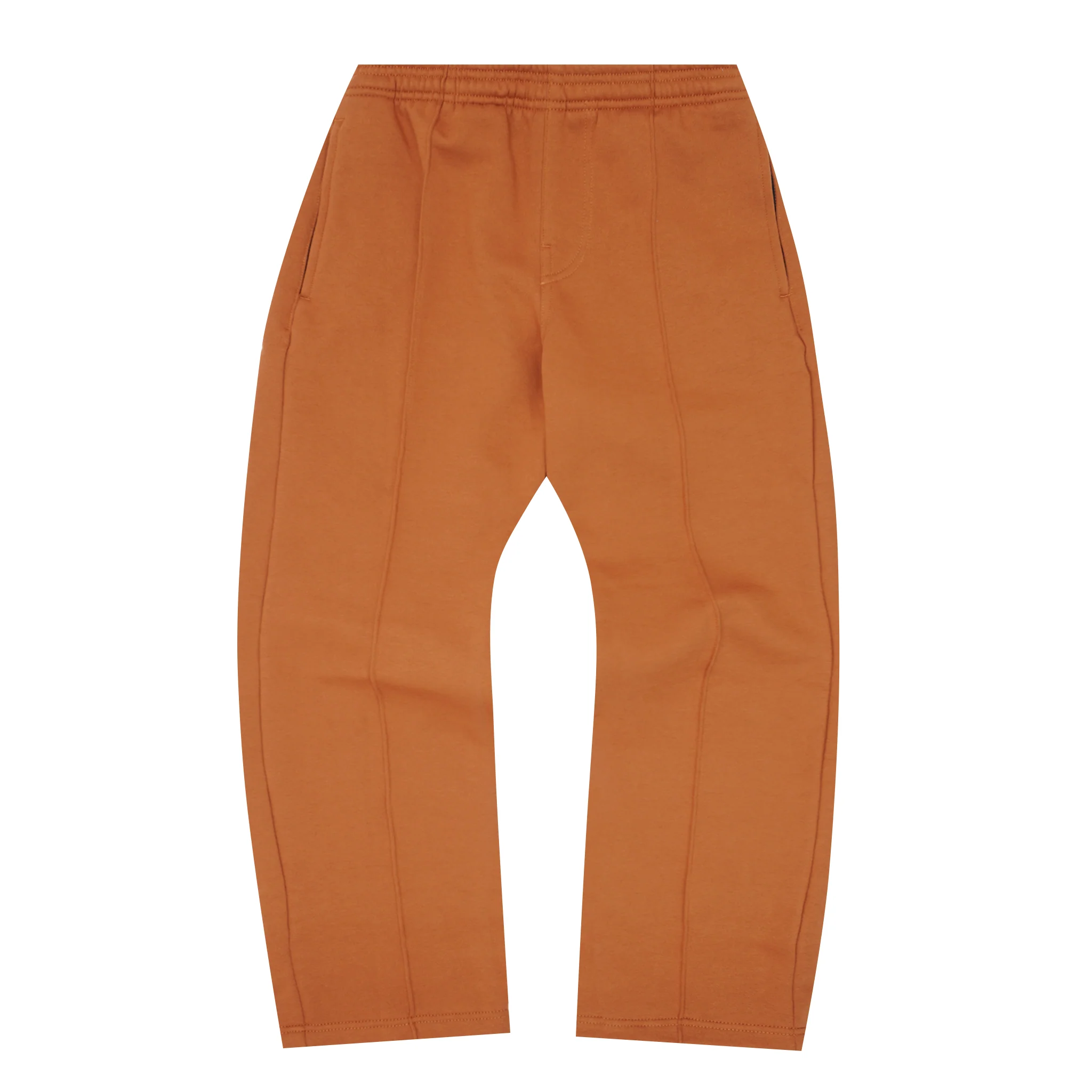 PLEATED WIDE LOUNGE PANTS IN TANGERINE - Image 2