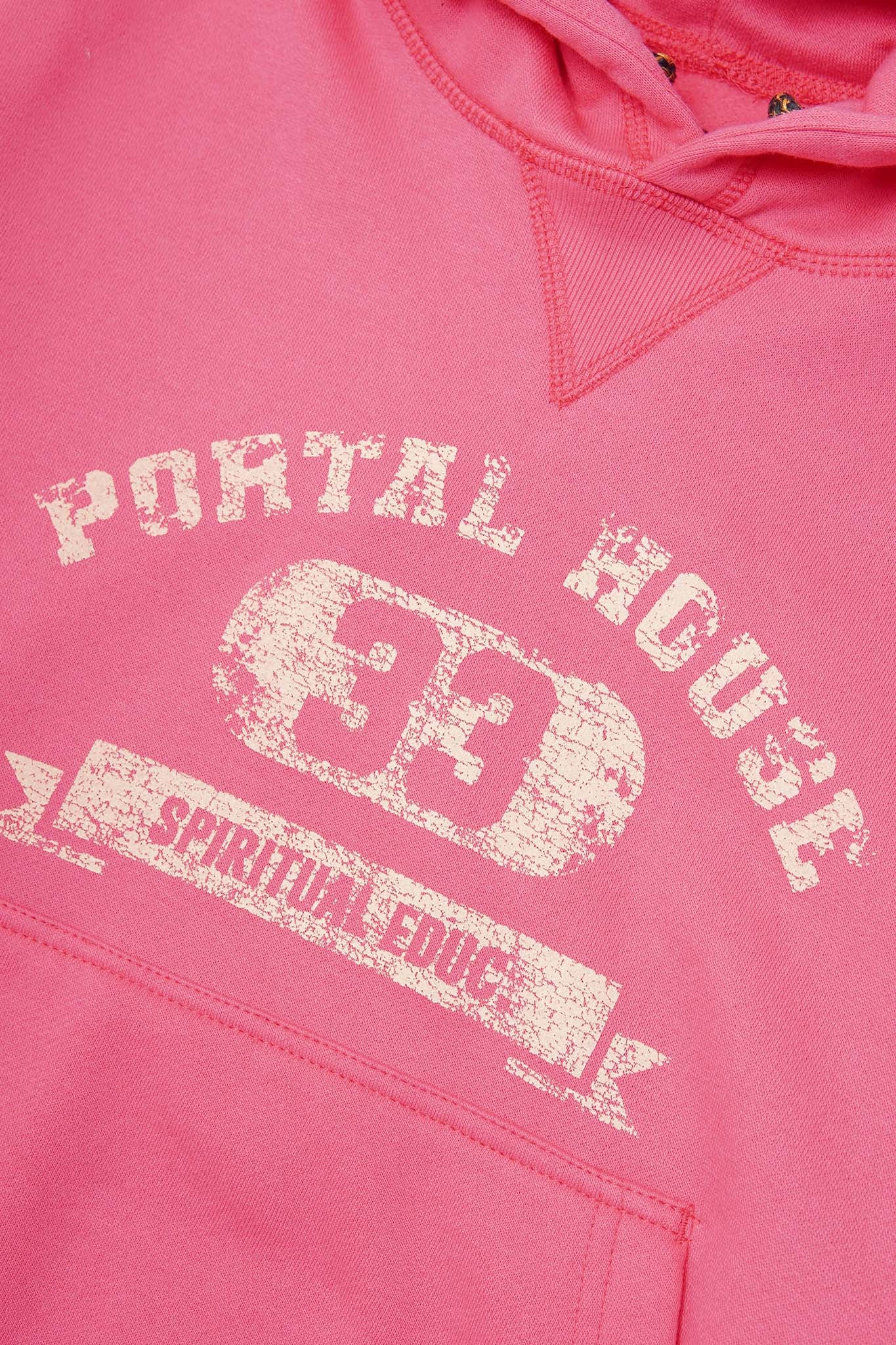 "PORTAL HOUSE 33" HOODIE IN STATIC PINK - Image 7