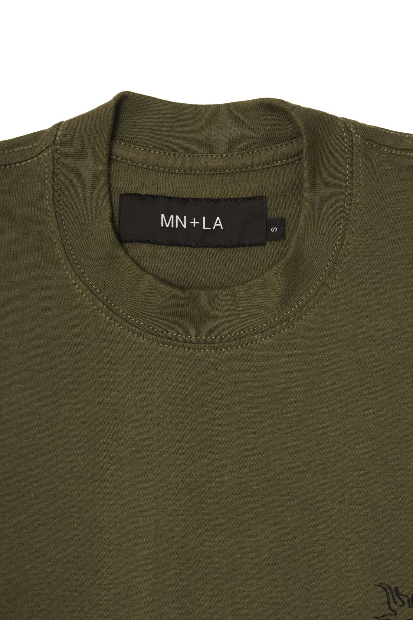 "POSITIVE FREQUENCIES" TEE IN OLIVE - Image 3