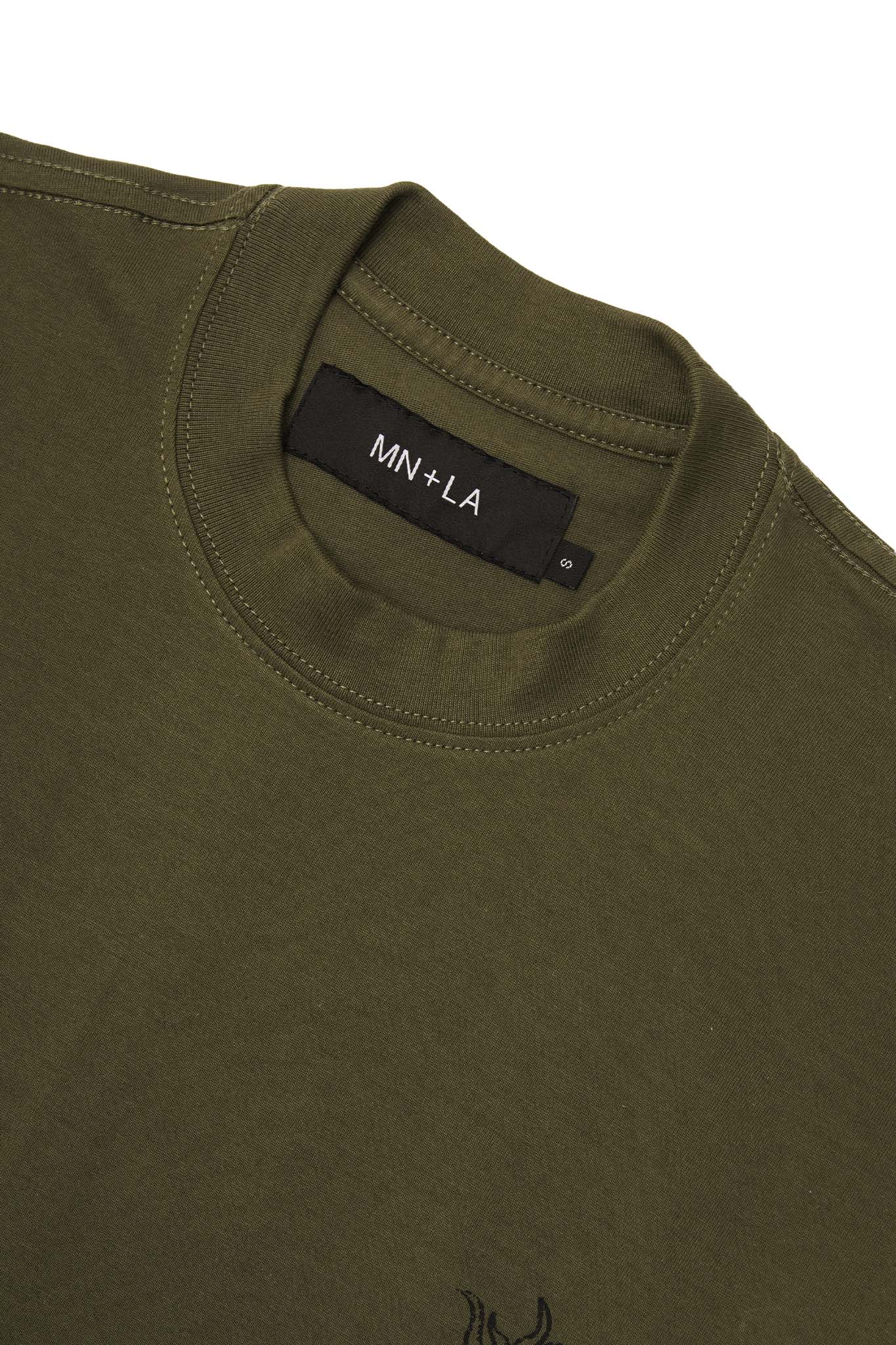 "POSITIVE FREQUENCIES" TEE IN OLIVE - Image 6