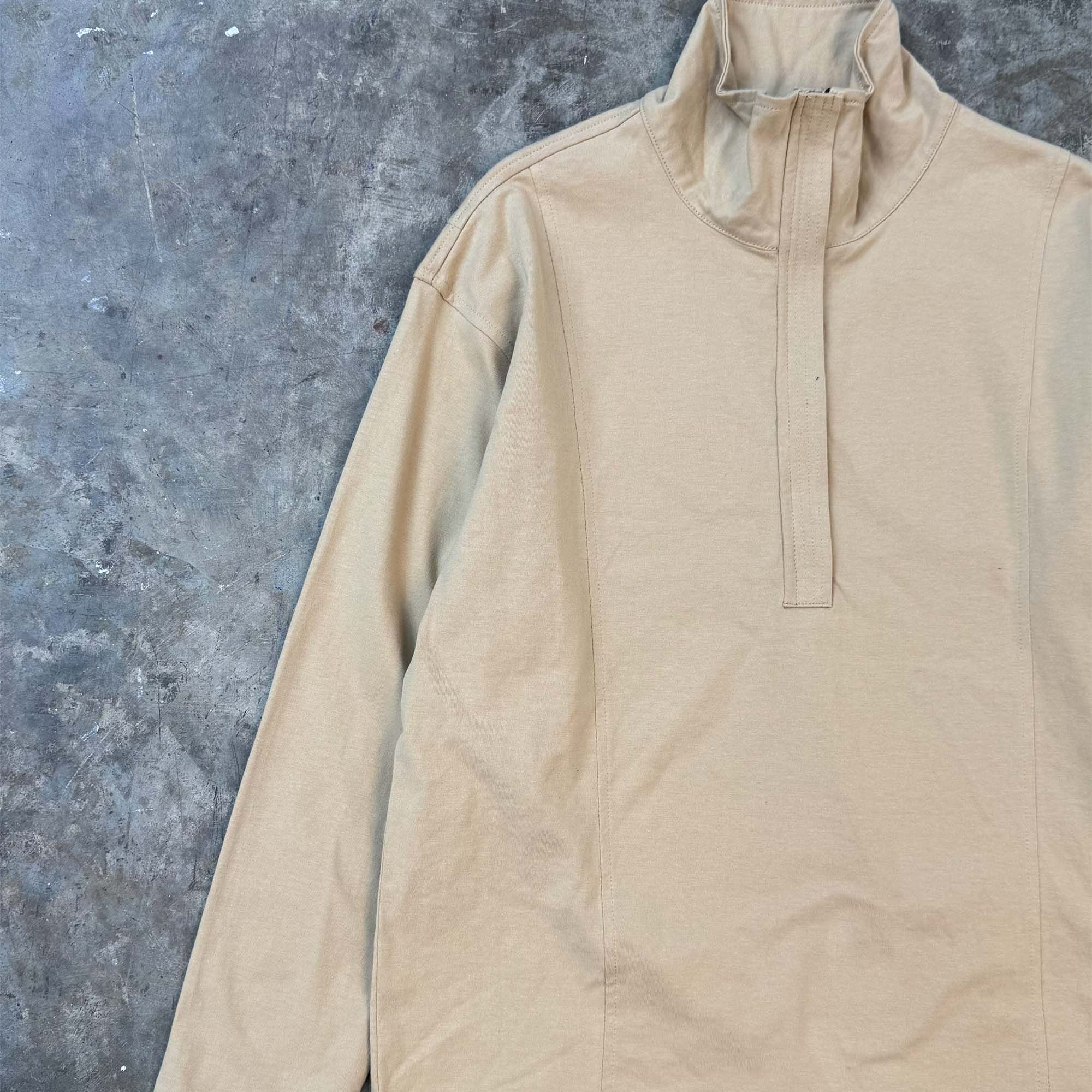 QUARTER ZIP L/S TEE IN ALABASTER - Image 3
