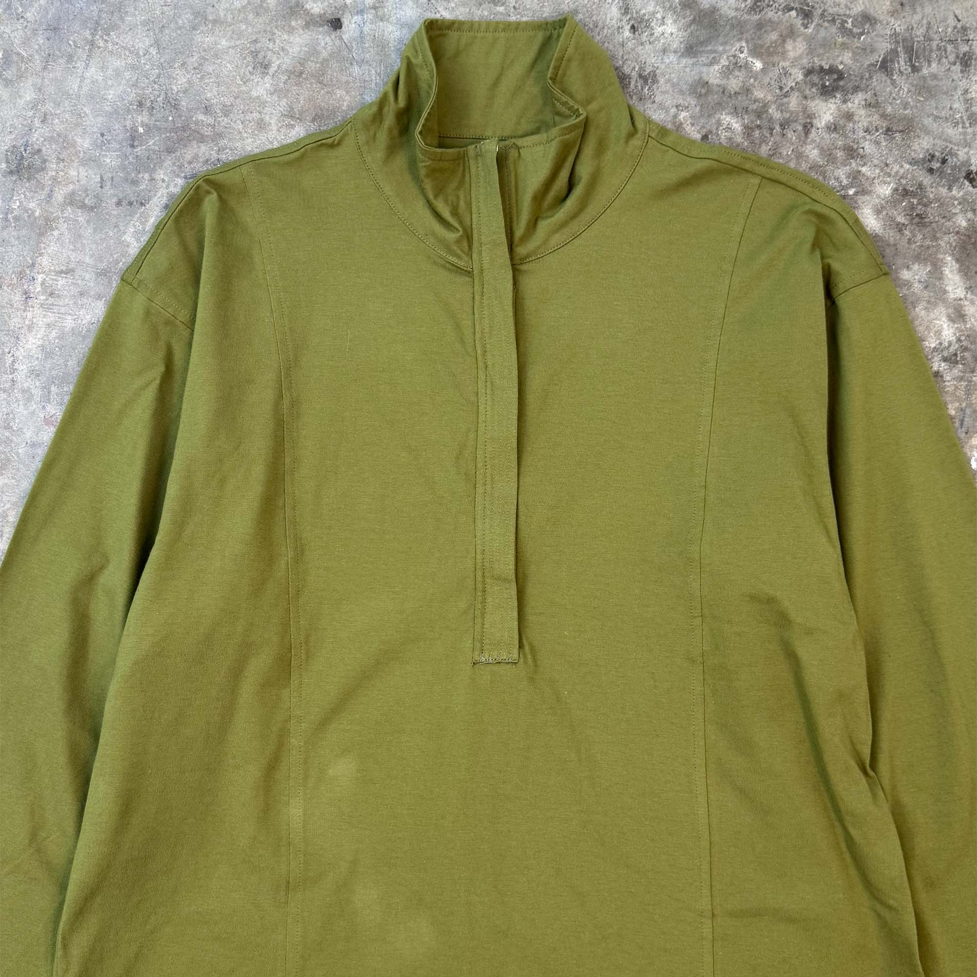 QUARTER ZIP L/S TEE IN FERN - Image 2
