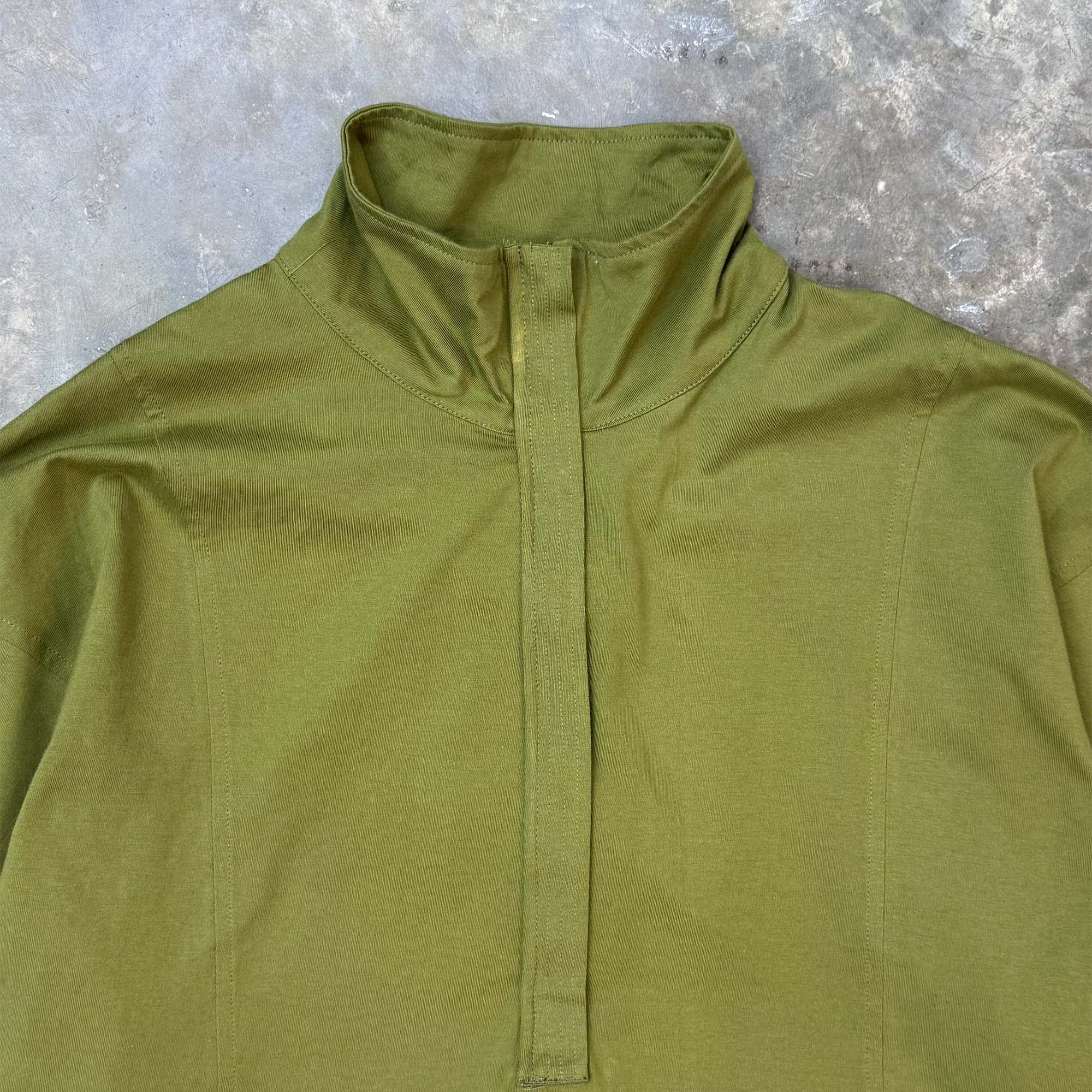 QUARTER ZIP L/S TEE IN FERN - XXL - Image 2