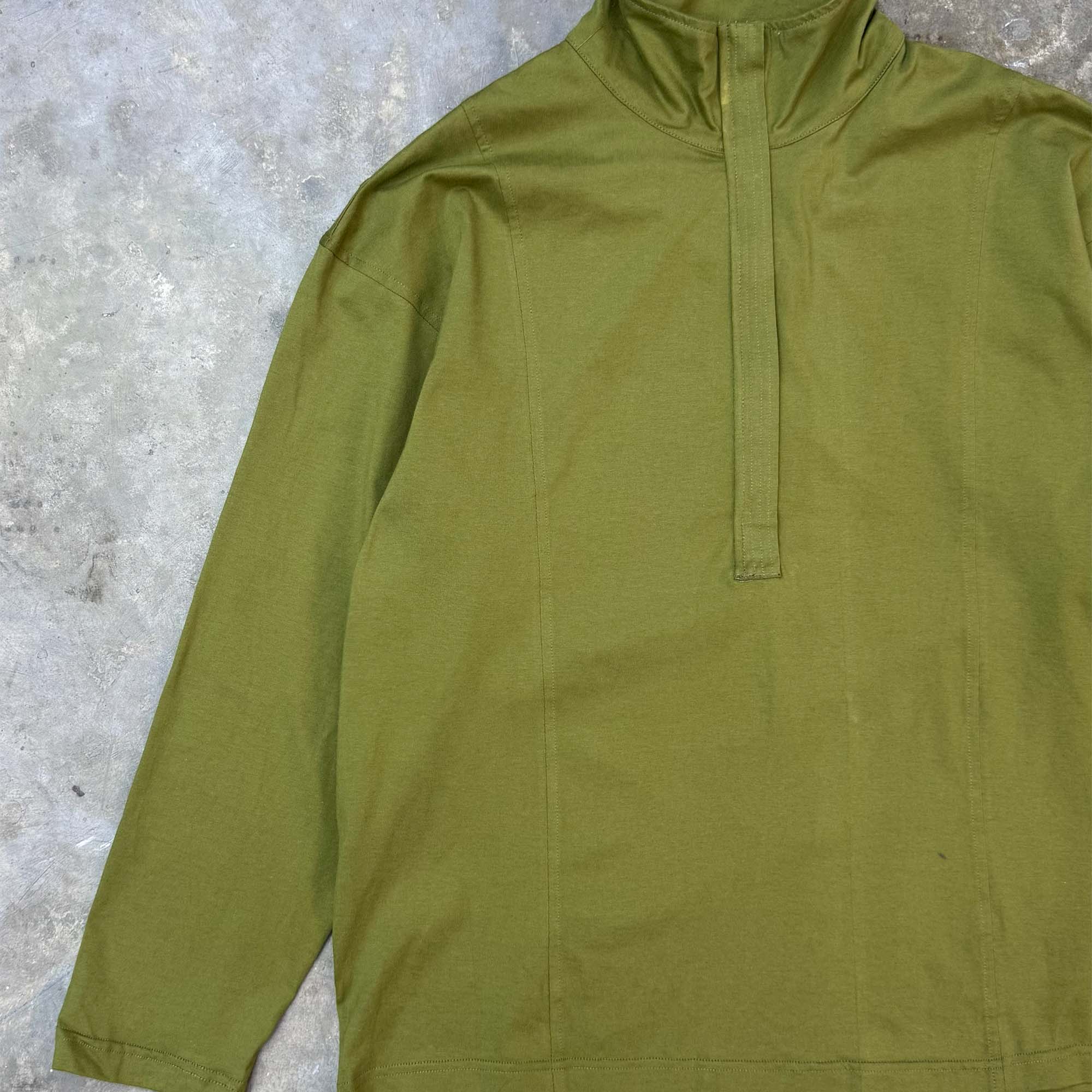 QUARTER ZIP L/S TEE IN FERN - XXL - Image 3