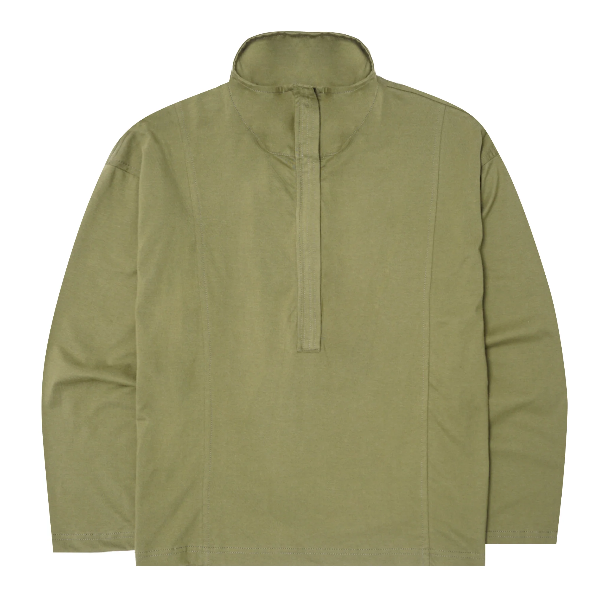 QUARTER ZIP L/S TEE IN OLIVE