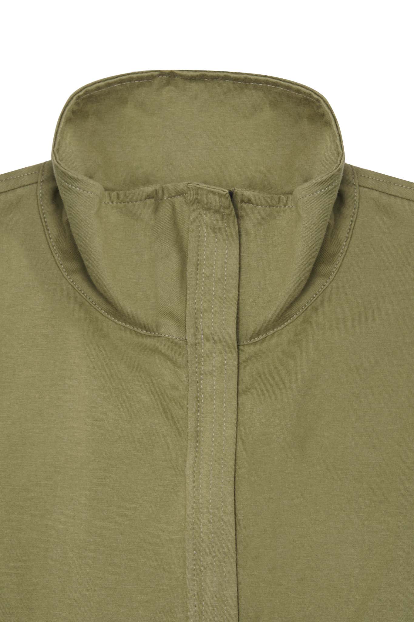 QUARTER ZIP L/S TEE IN OLIVE - Image 3