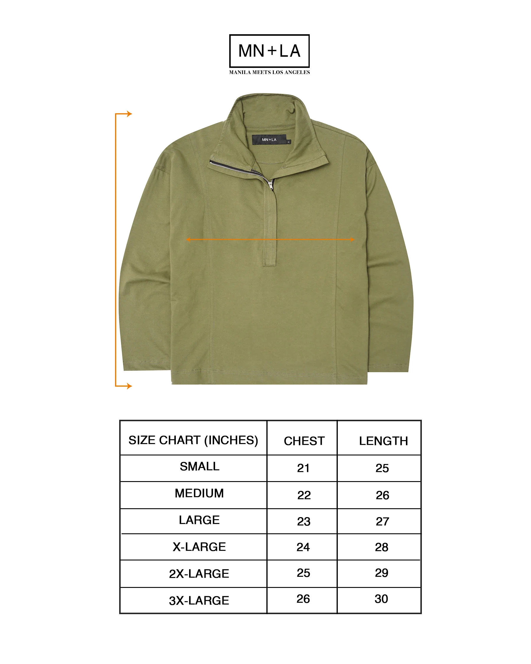 QUARTER ZIP L/S TEE IN OLIVE - Image 4