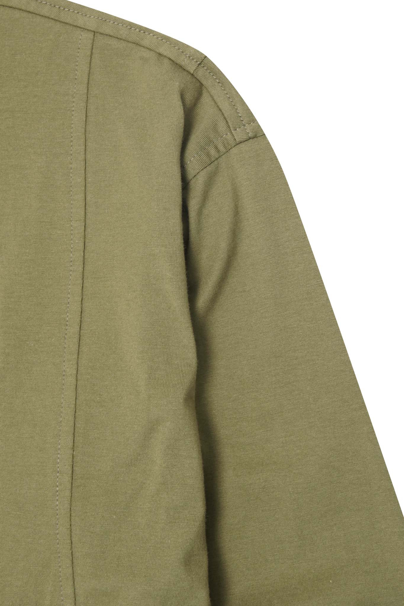 QUARTER ZIP L/S TEE IN OLIVE - Image 8