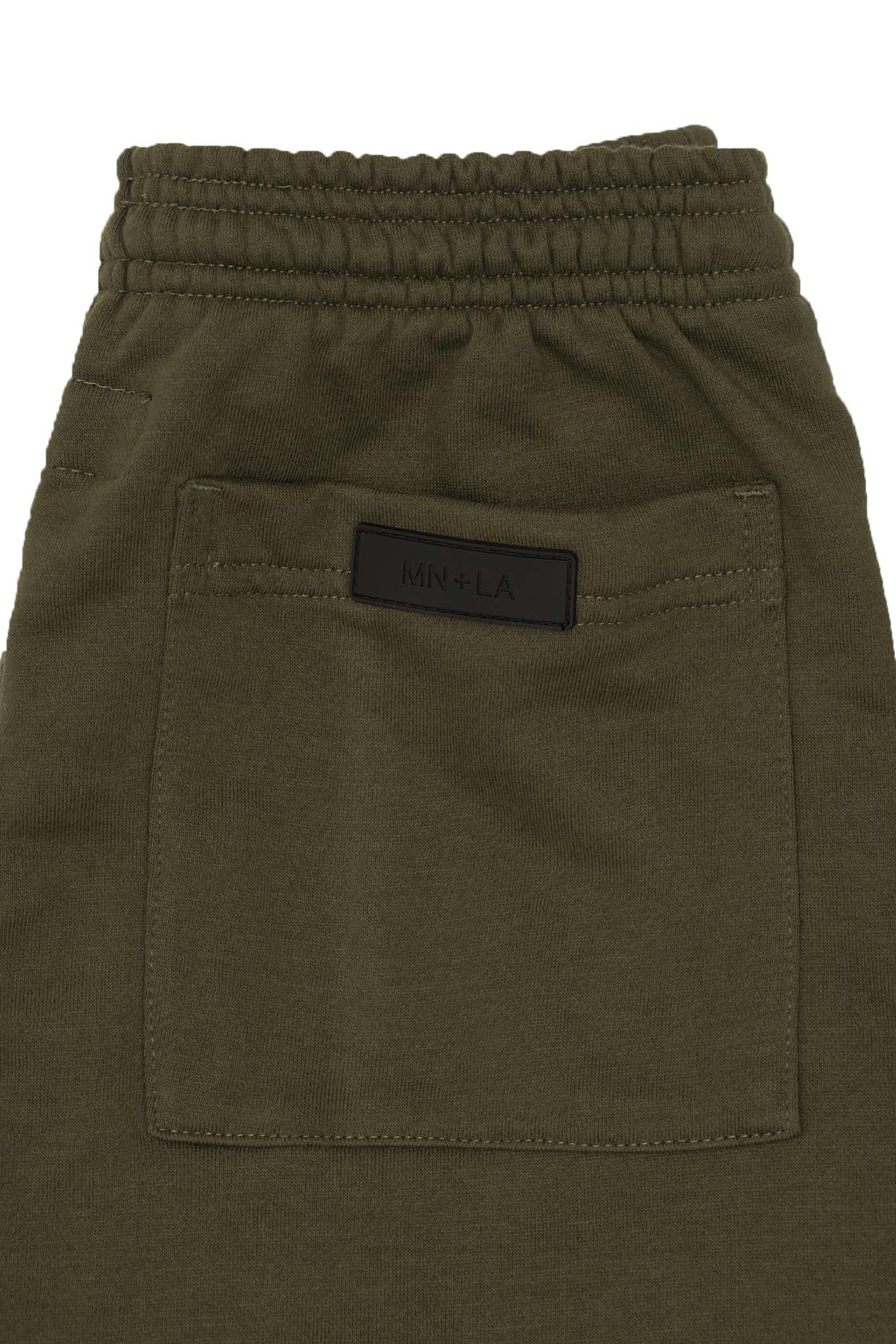 RAW FINISH CROPPED PANTS IN OLIVE - Image 7