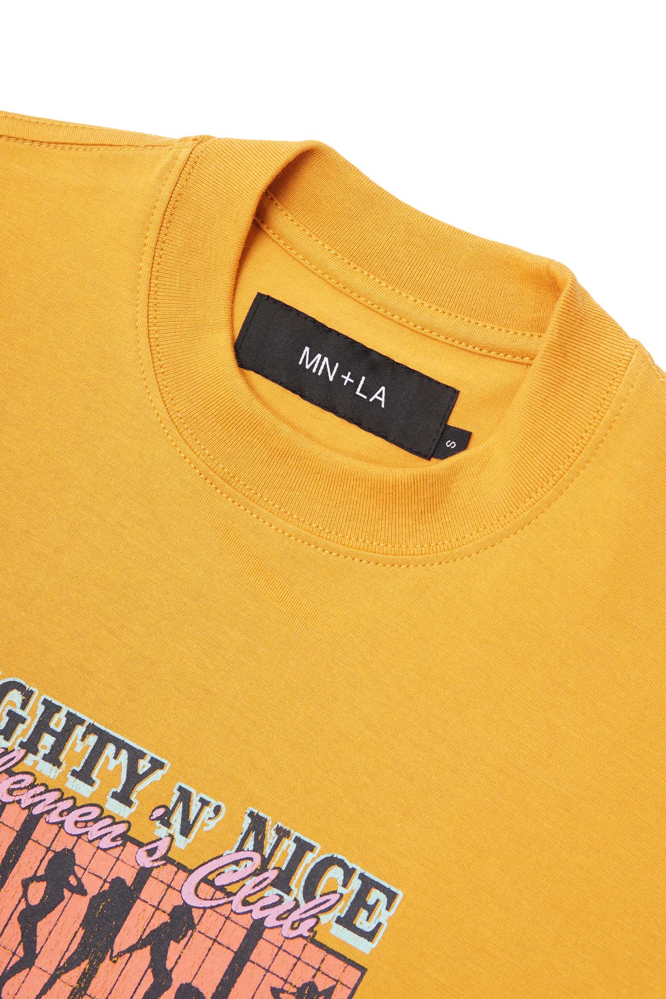 “RED LIGHT” TEE IN MUSTARD - Image 3