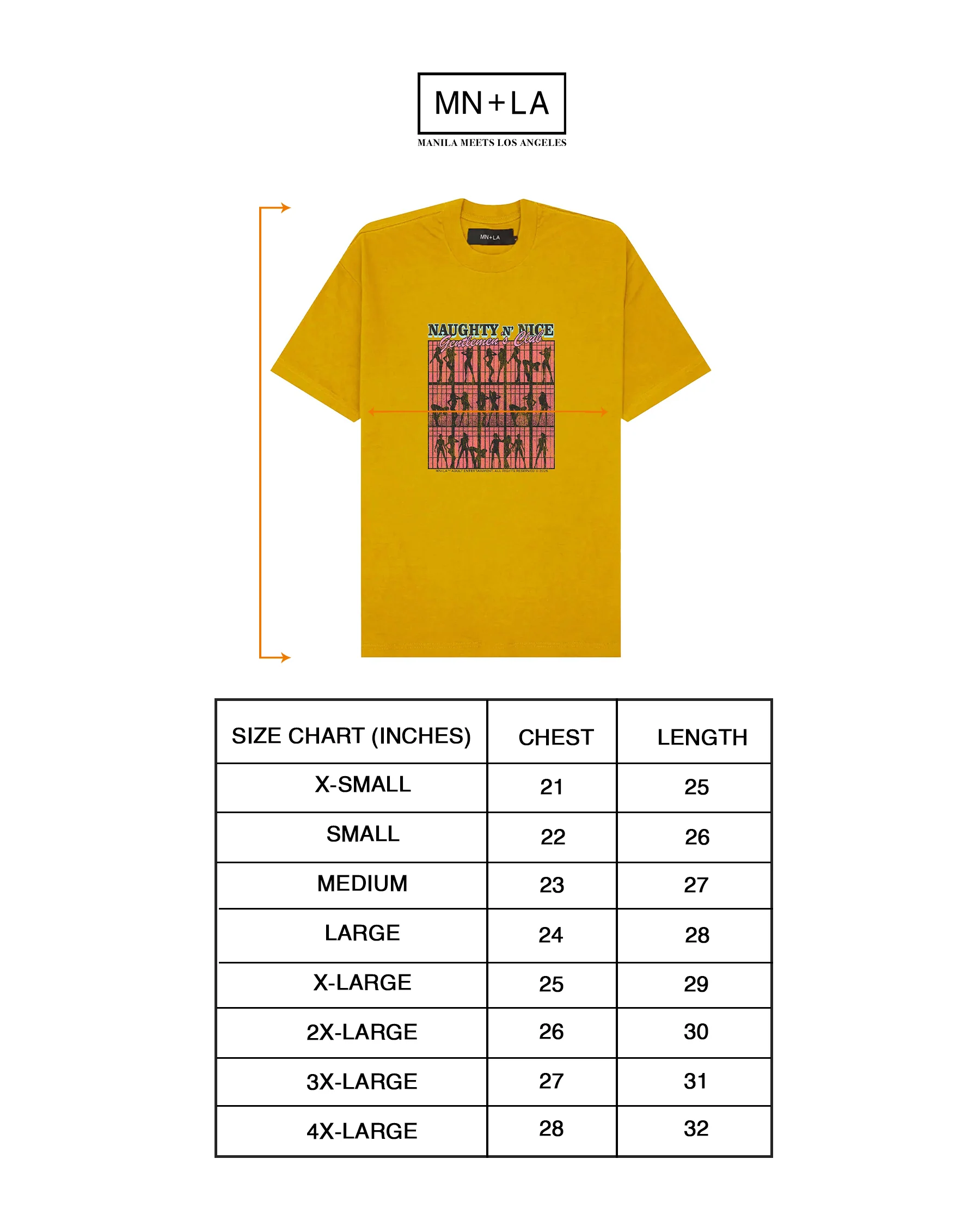 “RED LIGHT” TEE IN MUSTARD - Image 4