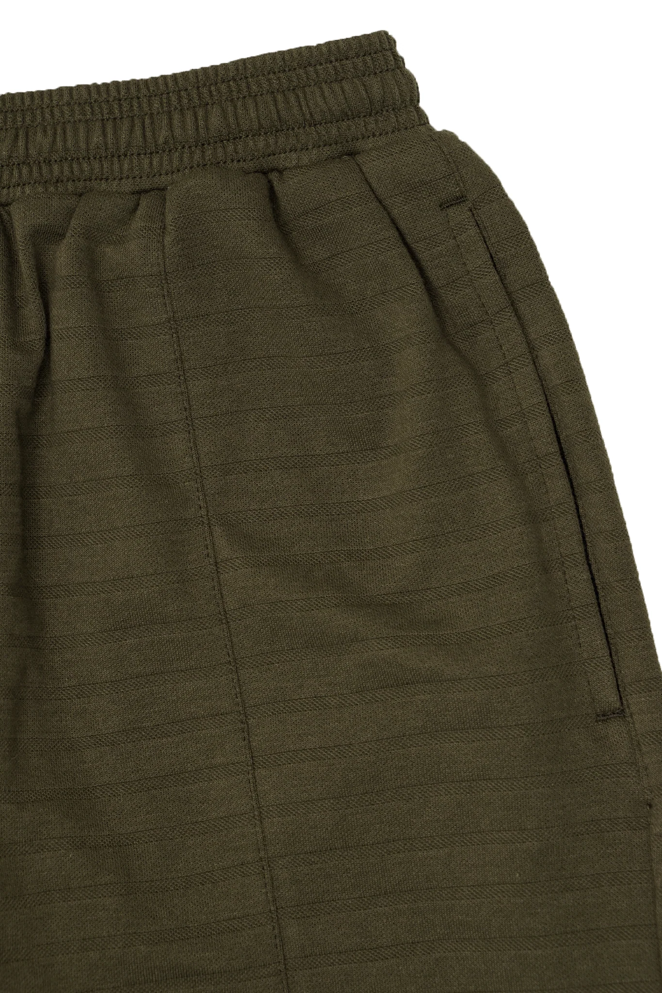 ROGUE SPLIT WIDE PANTS IN OLIVE STRIPED PIQUE - Image 6