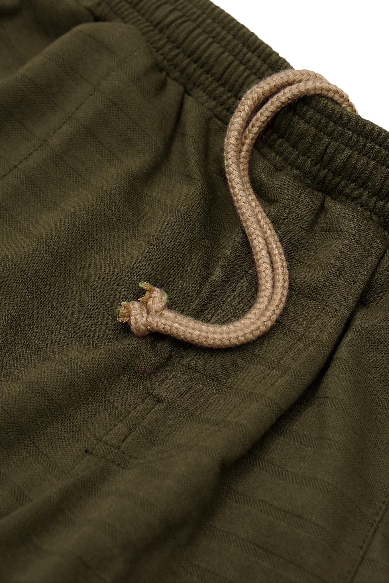 ROGUE SPLIT WIDE PANTS IN OLIVE STRIPED PIQUE - Image 7
