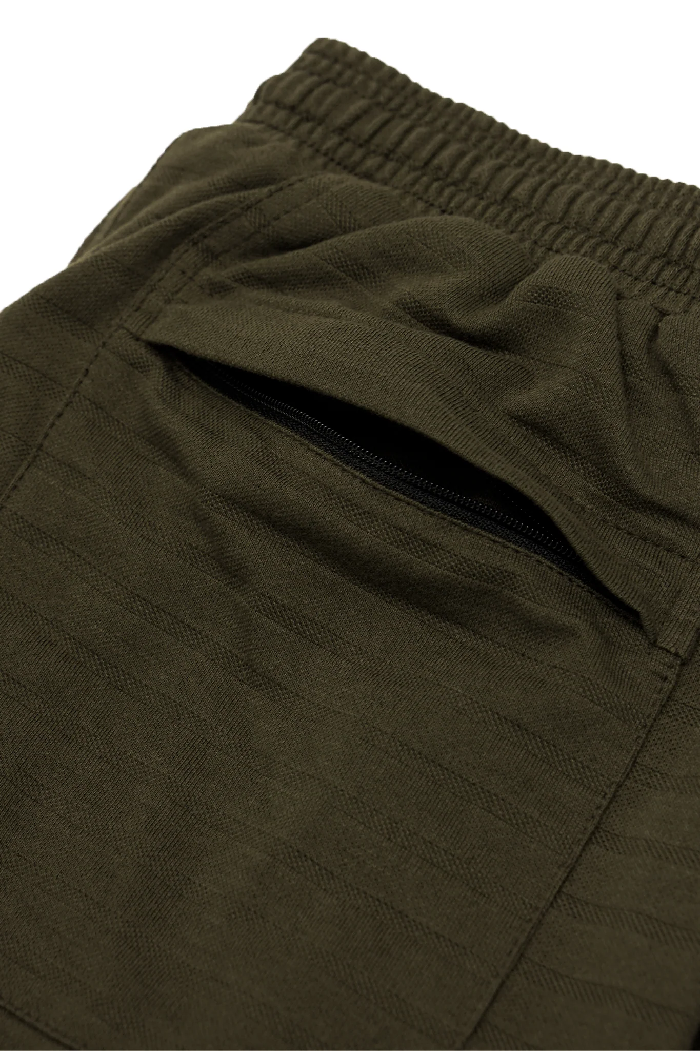 ROGUE SPLIT WIDE PANTS IN OLIVE STRIPED PIQUE - Image 9