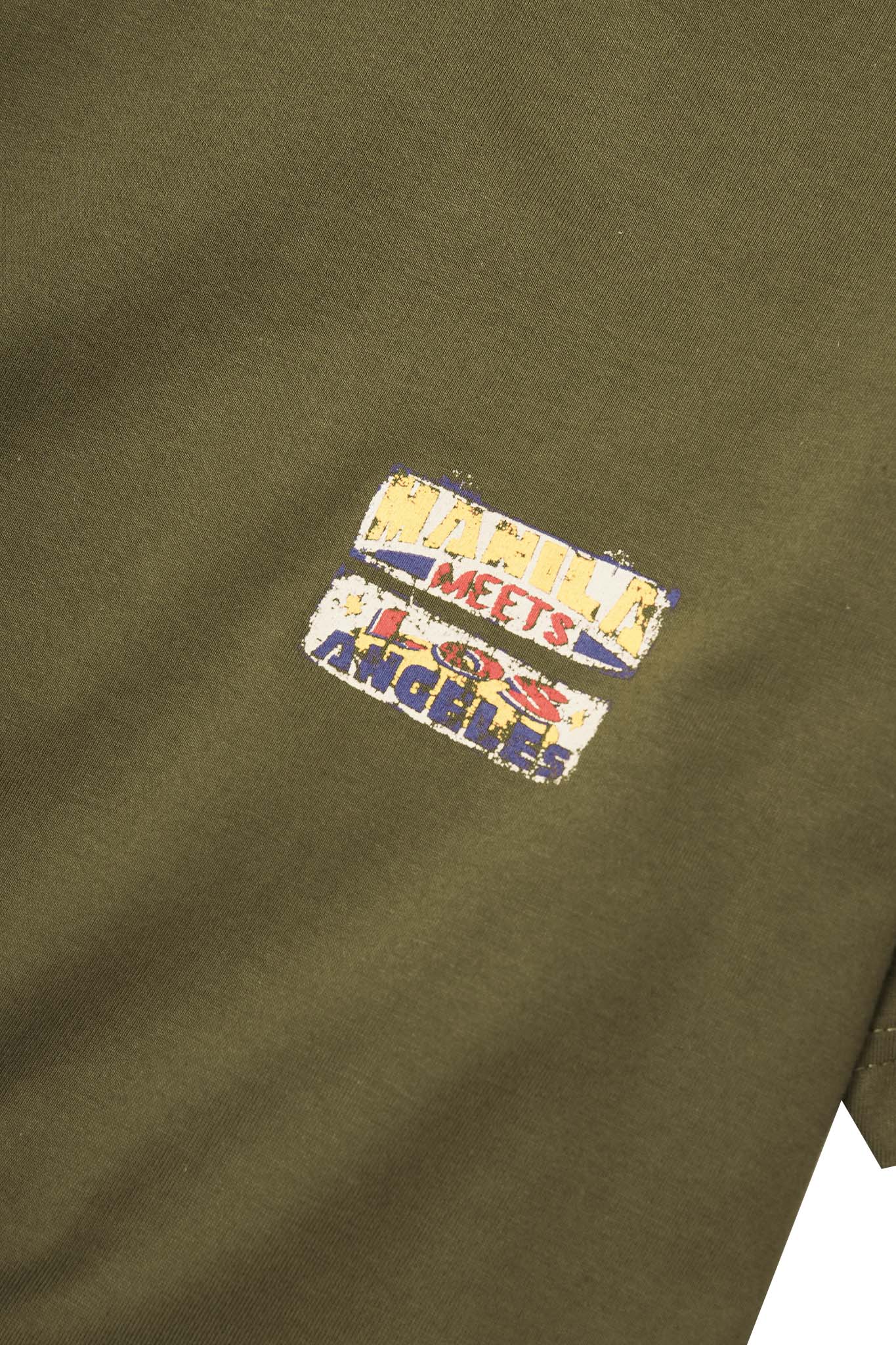 "SAFE TRIP" TEE IN OLIVE - Image 5