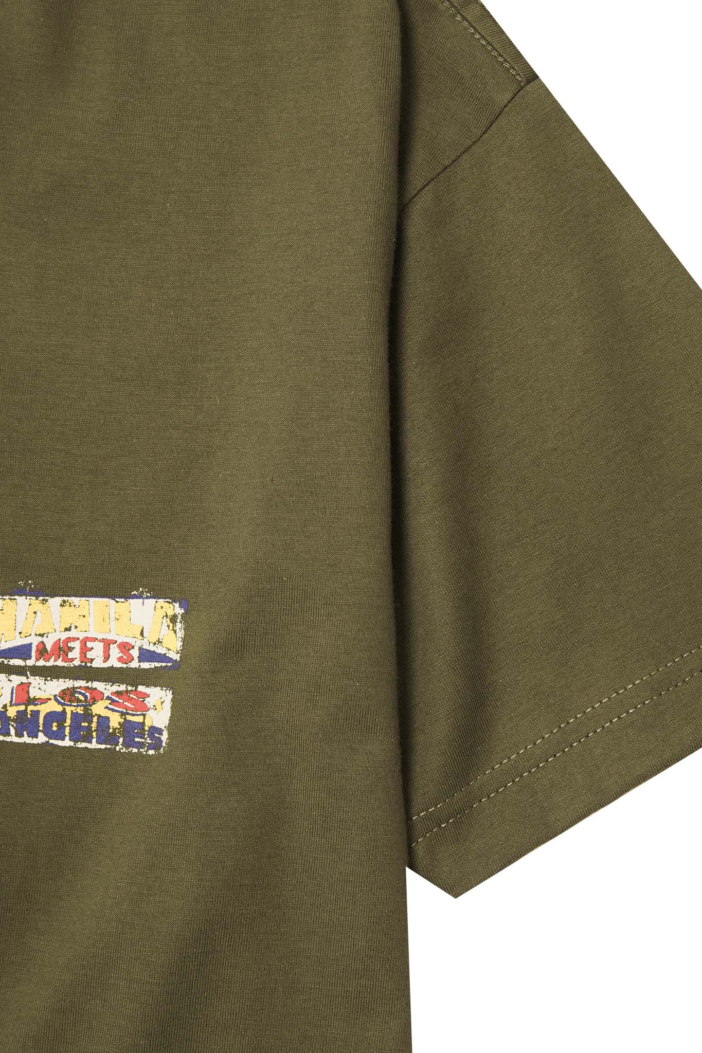 "SAFE TRIP" TEE IN OLIVE - Image 6