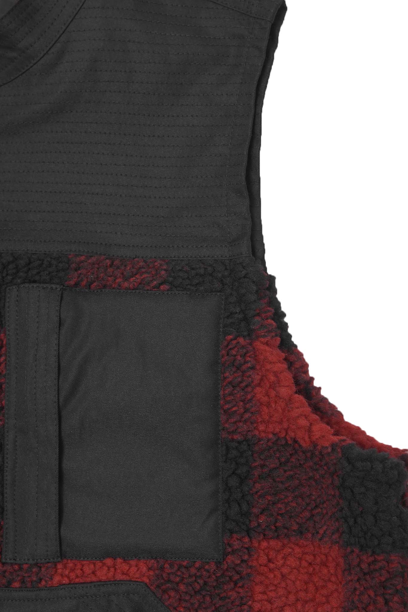 SHINOBI VEST IN CARMINE PLAID - Image 7