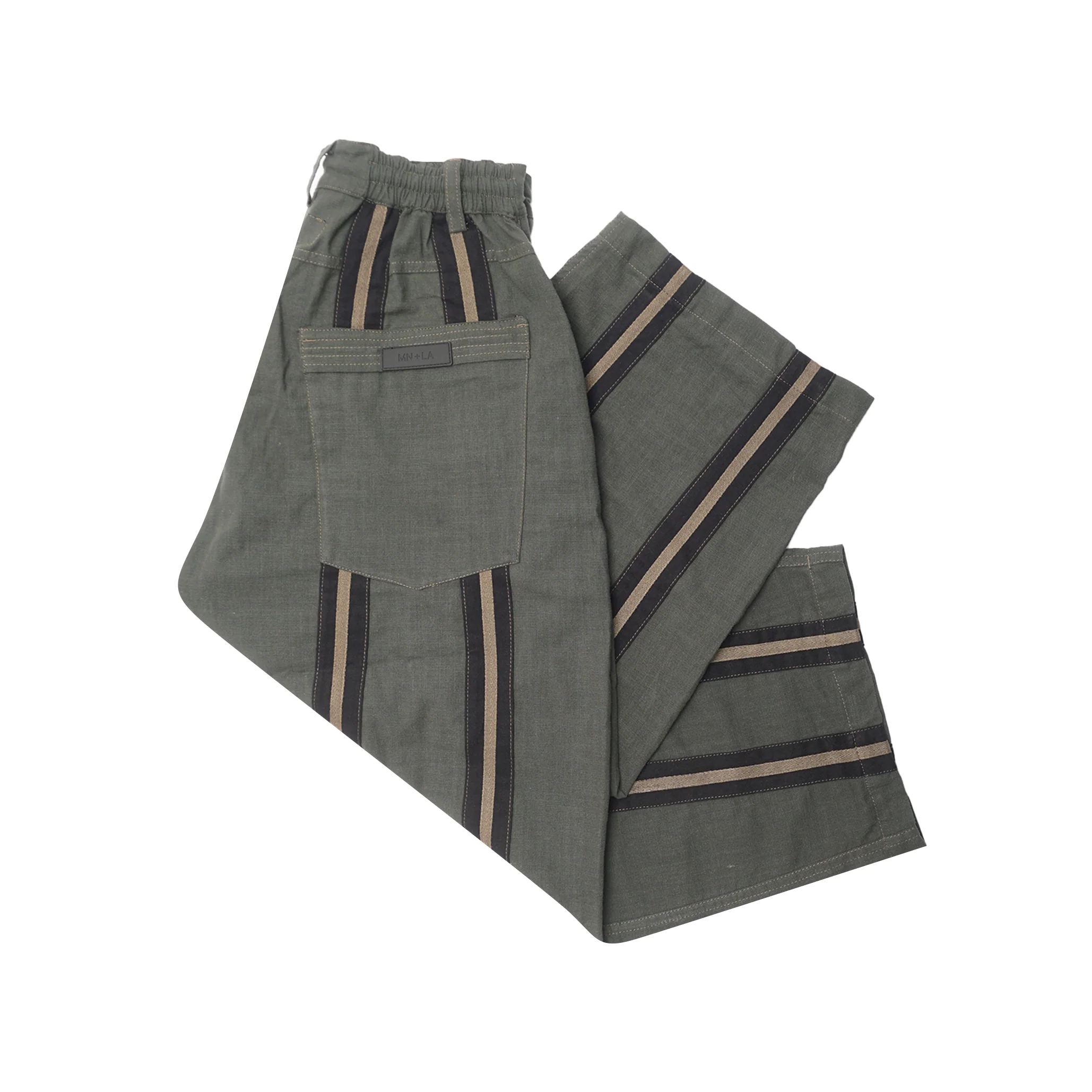 SME "STRIPE ME UP" PHAT PANTS IN PINE OLIVE - Image 3