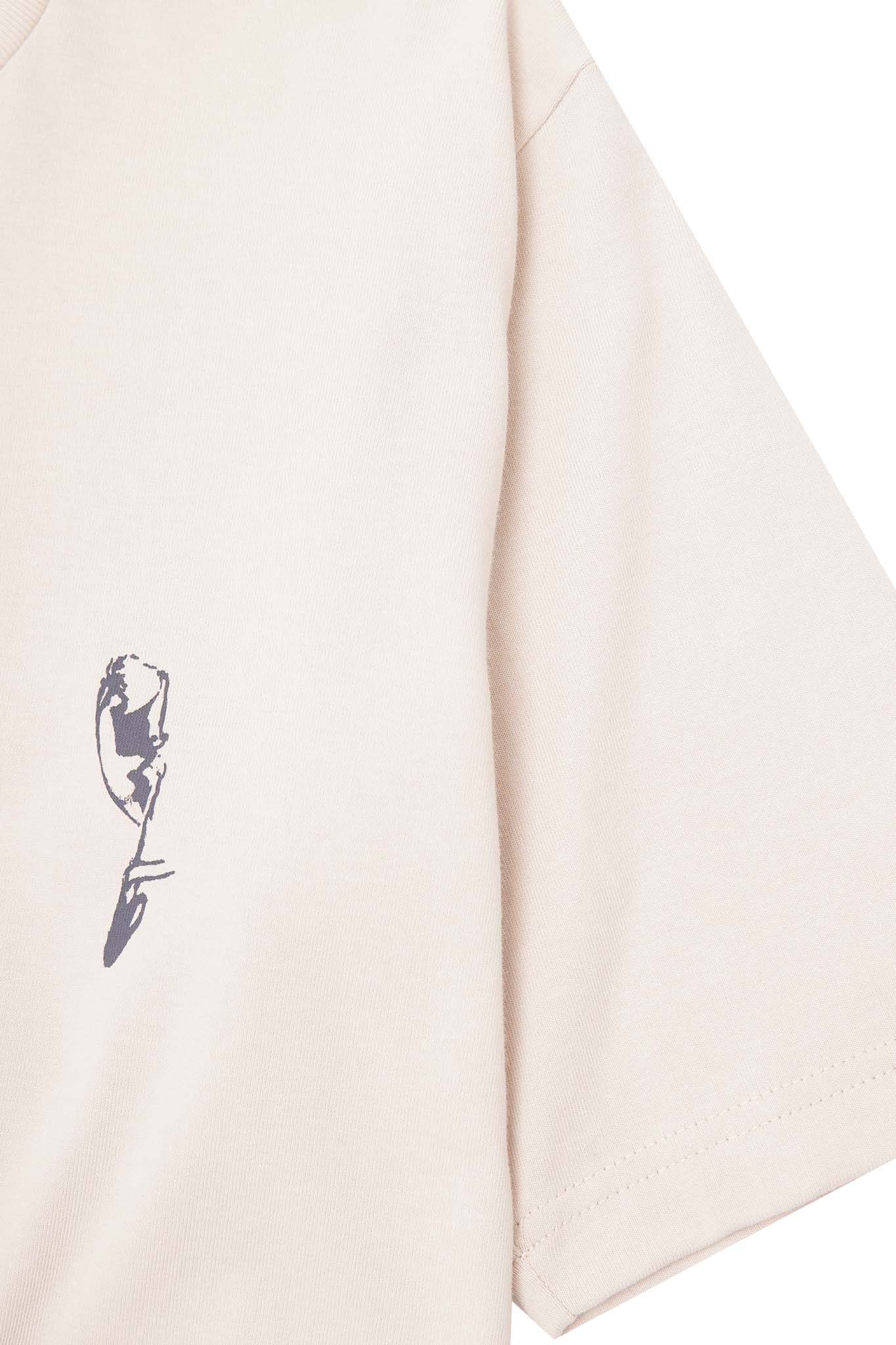 "SOUFFRE IN SILENCE" ULTRA HEAVY TEE IN OAT - Image 10