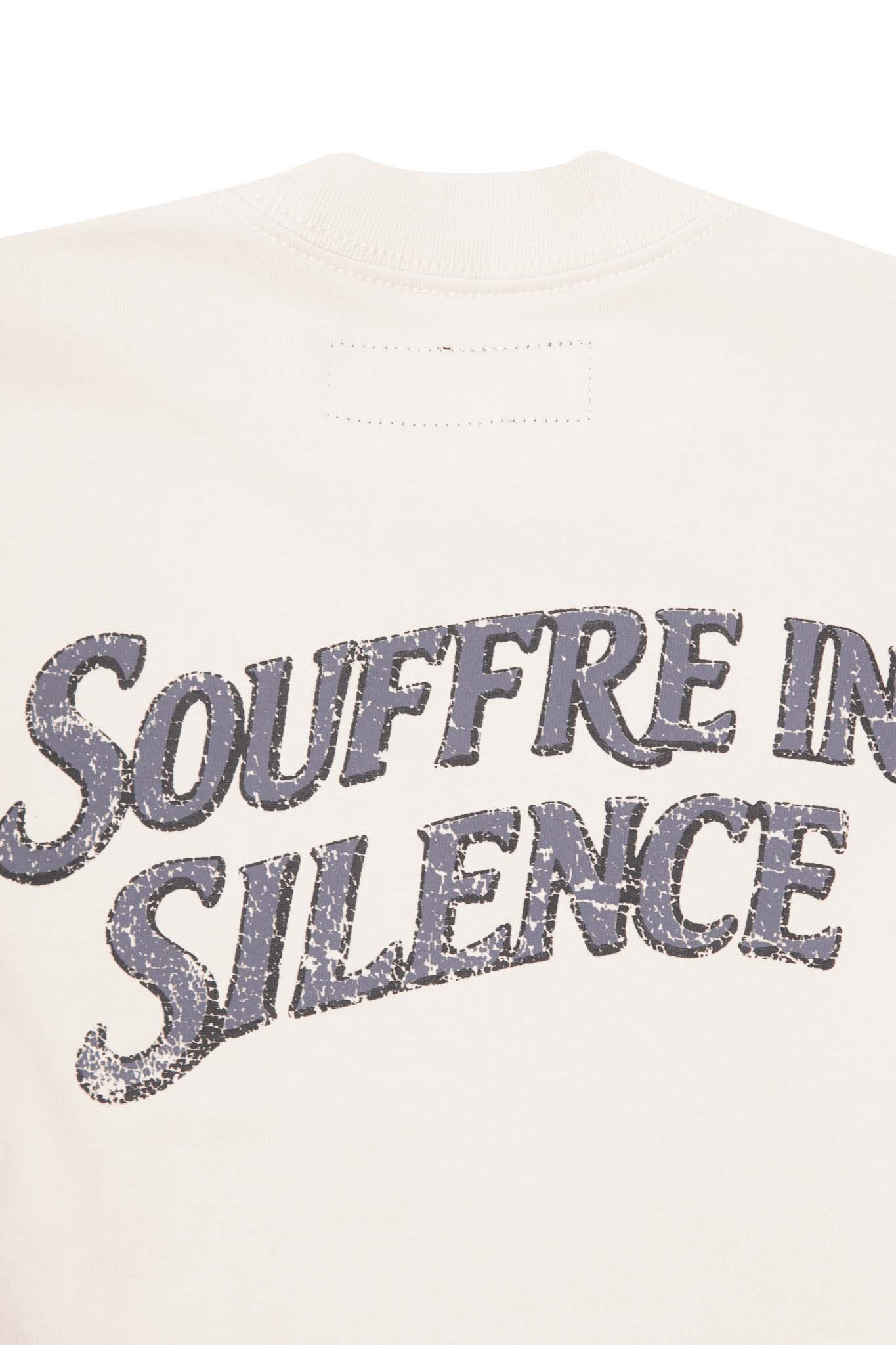 "SOUFFRE IN SILENCE" ULTRA HEAVY TEE IN OAT - Image 12