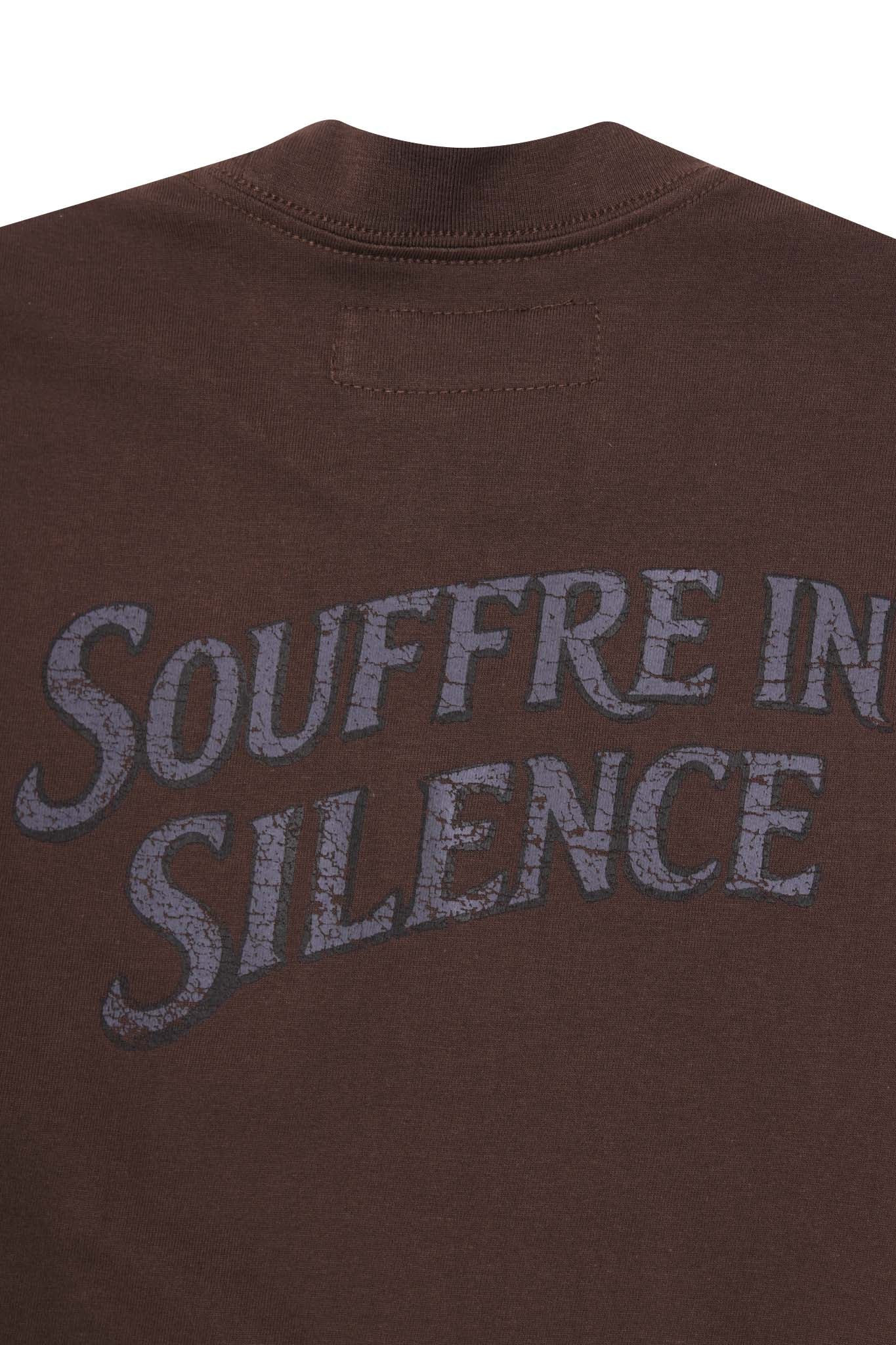 "SOUFFRE IN SILENCE" ULTRA HEAVY TEE IN WOOD - Image 10