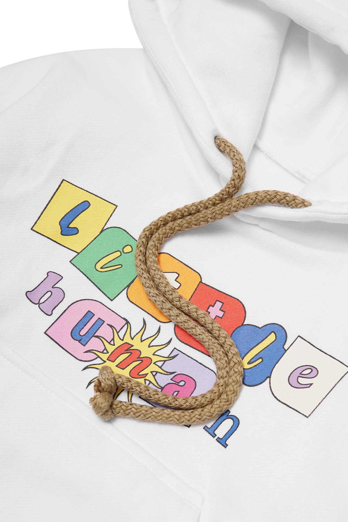 "SUN IS OUT" LITTLE HUMAN™ HOODIE IN WHITE - Image 6