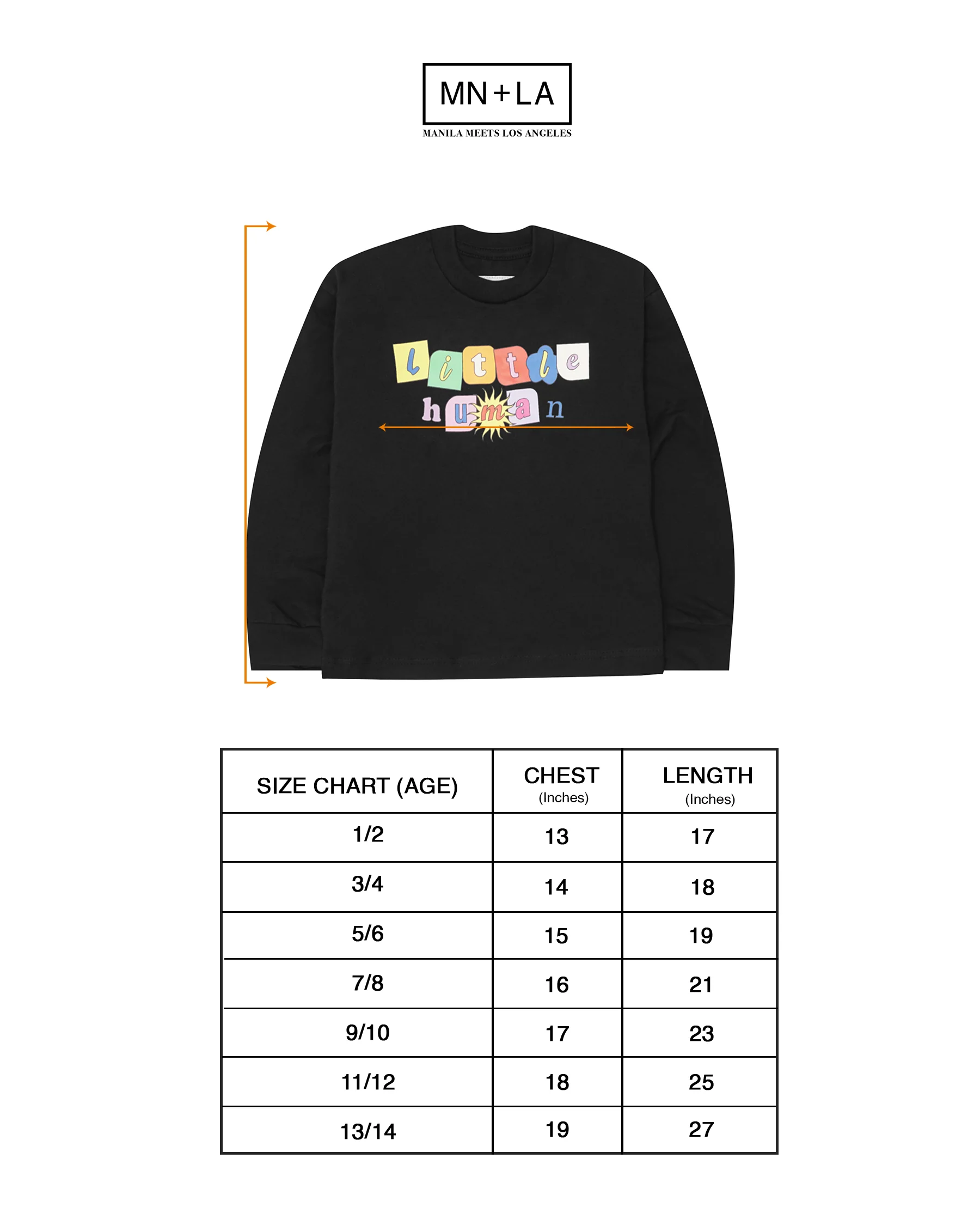 "SUN IS OUT" LITTLE HUMAN™ LONGSLEEVE TEE IN CAVIAR - Image 4