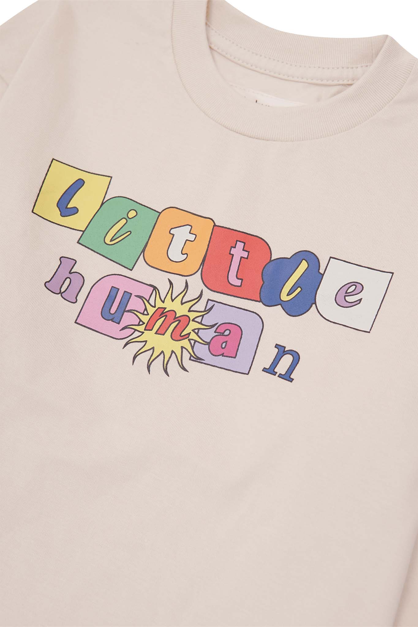 "SUN IS OUT" LITTLE HUMAN™ LONGSLEEVE TEE IN OAT - Image 3