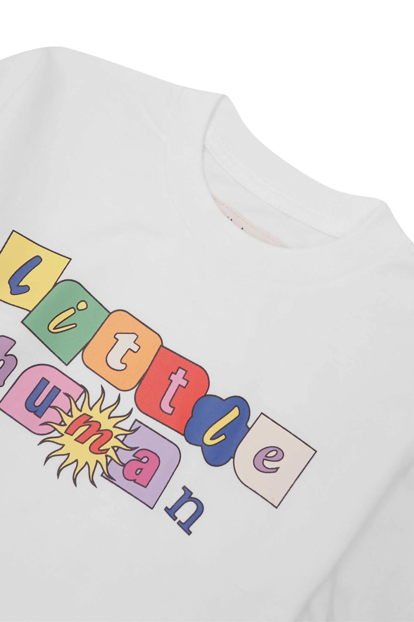 "SUN IS OUT" LITTLE HUMAN™ LONGSLEEVE TEE IN WHITE - Image 5
