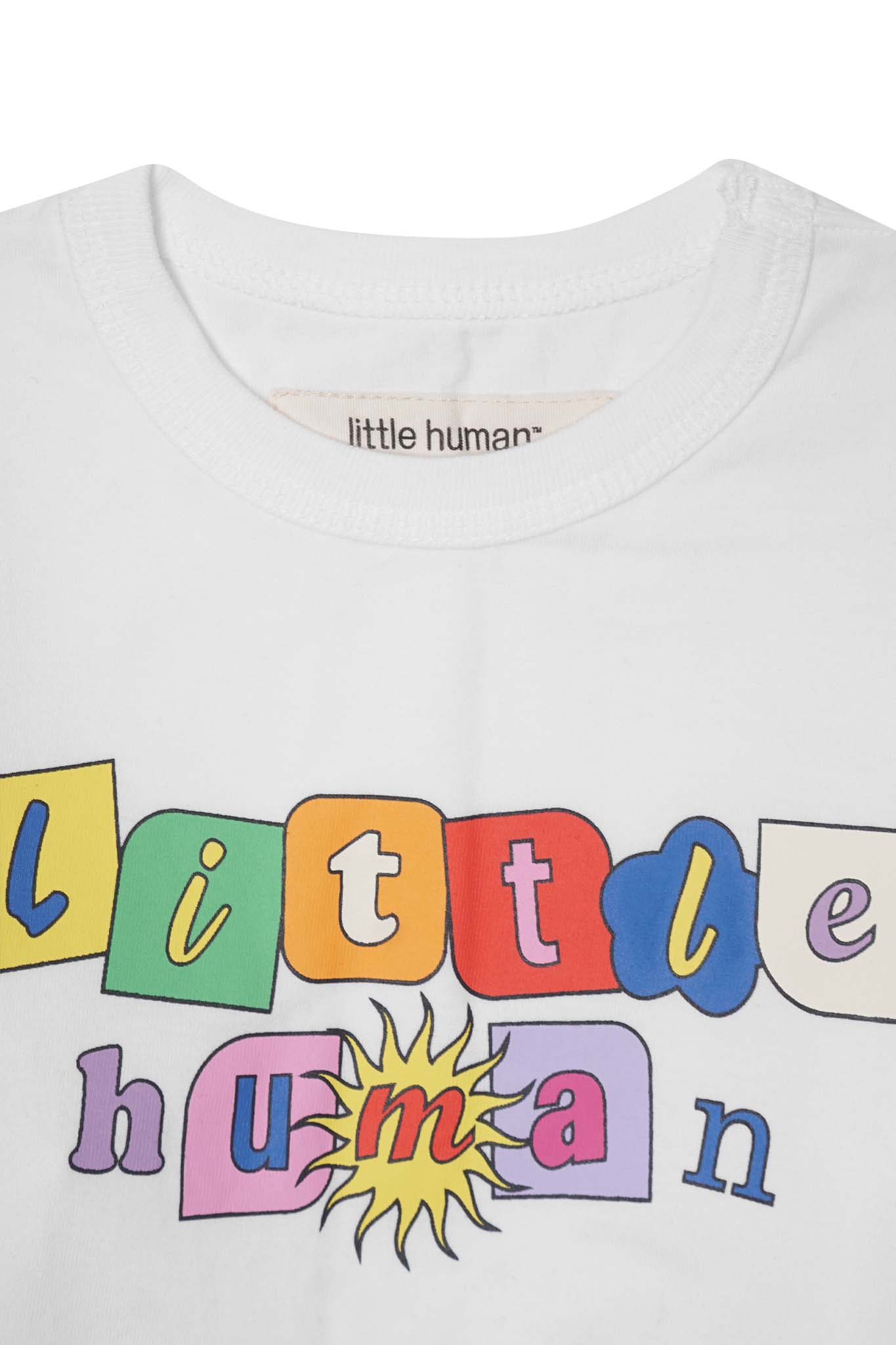 "SUN IS OUT" LITTLE HUMAN™ TEE IN WHITE - Image 6