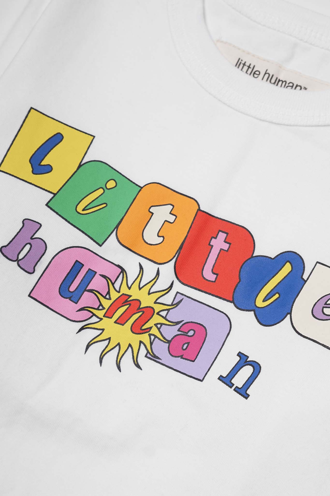 "SUN IS OUT" LITTLE HUMAN™ TEE IN WHITE - Image 9