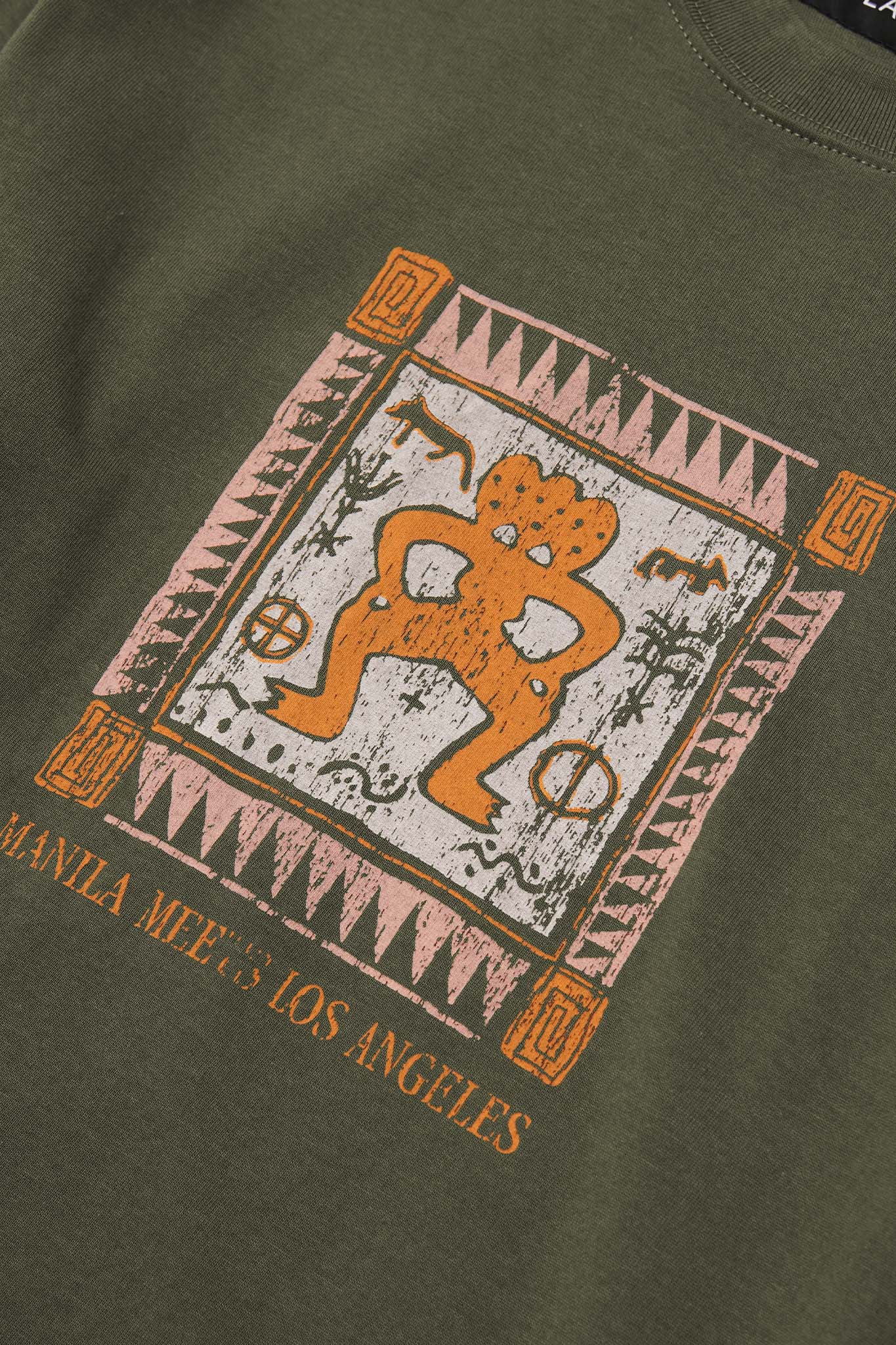 "SUPEREGO" ULTRA HEAVY TEE IN OLIVE - Image 5