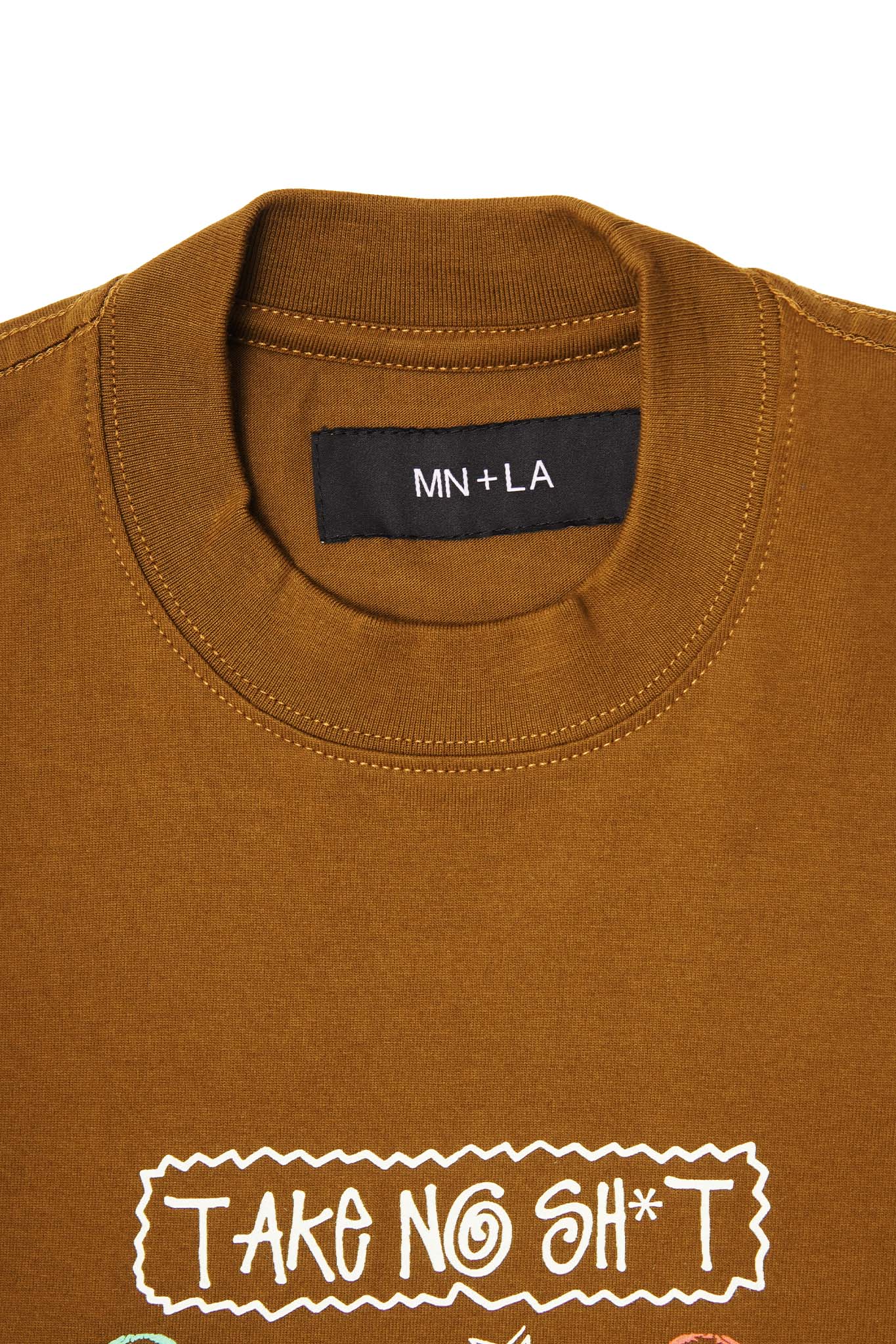 "TAKE NO SHIT" TEE IN RUST - Image 2