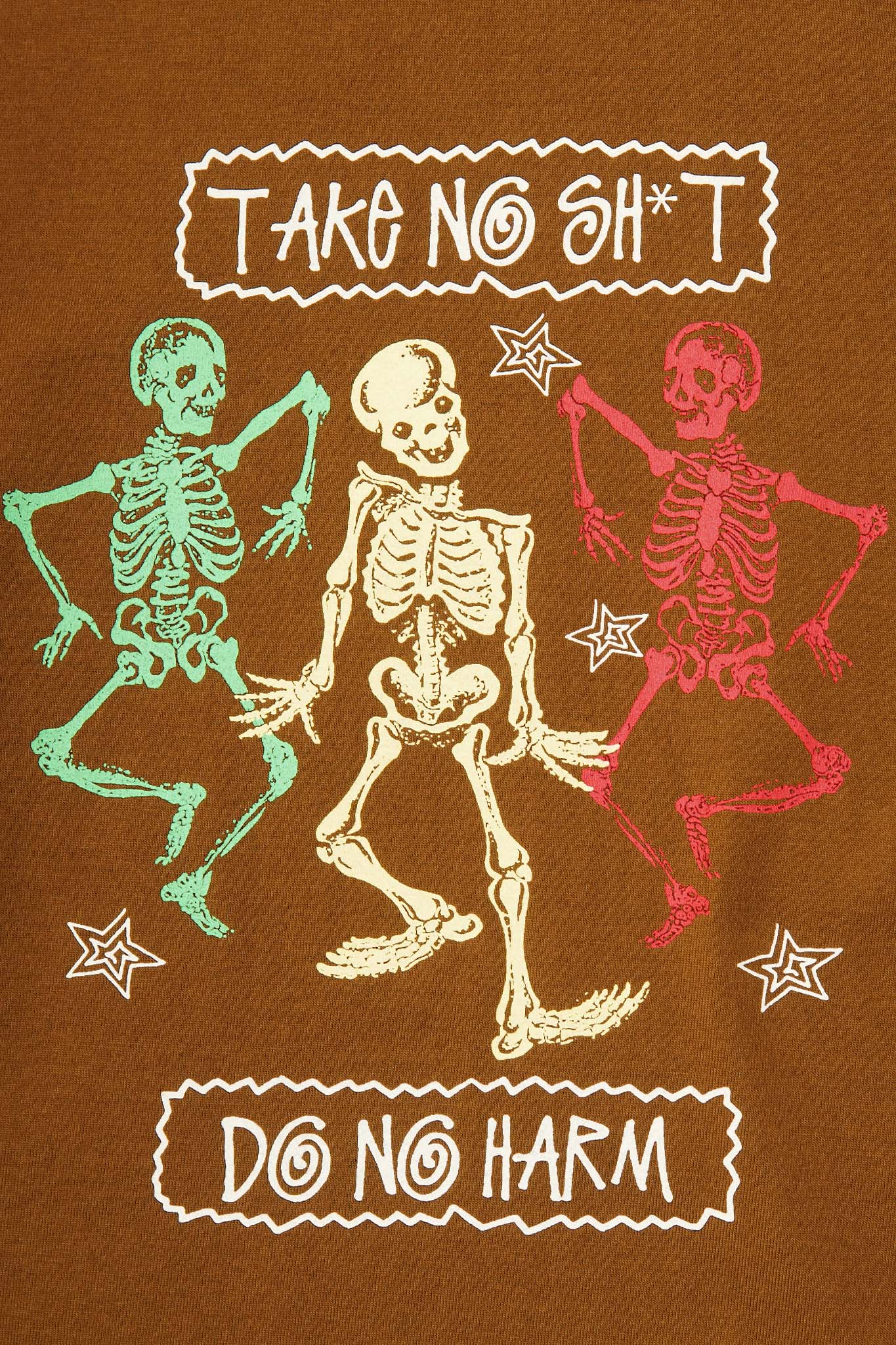 "TAKE NO SHIT" TEE IN RUST - Image 5