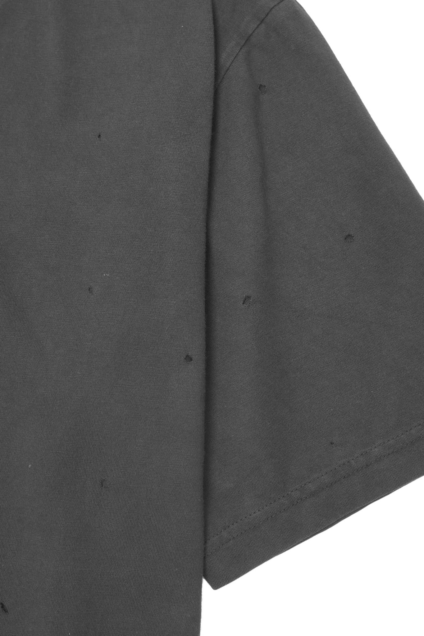 TATTERED OVERSIZED TEE IN CROW - Image 5