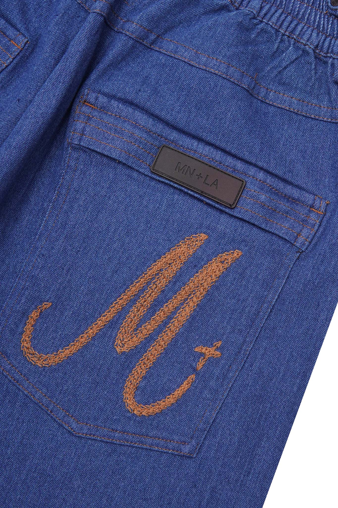 "TRUE BLUE" DOUBLE KNEE PHAT SHORTS - Image 8
