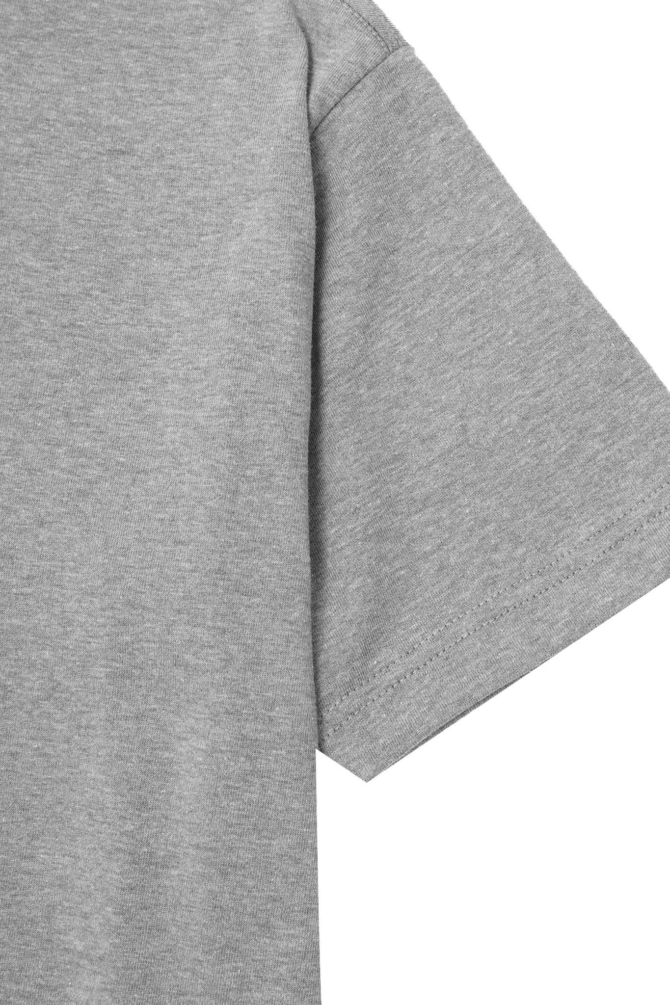 ULTRA HEAVY BOX TEE IN HEATHER GREY - Image 5