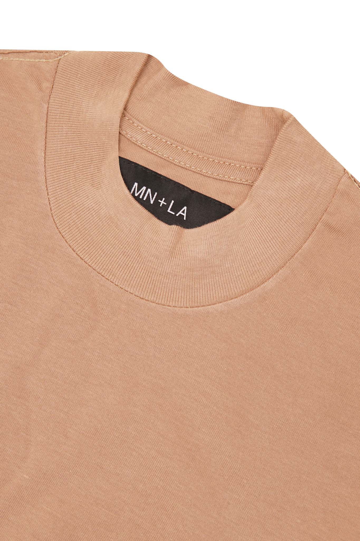 MOCK NECK TEE IN WHEAT - Image 3