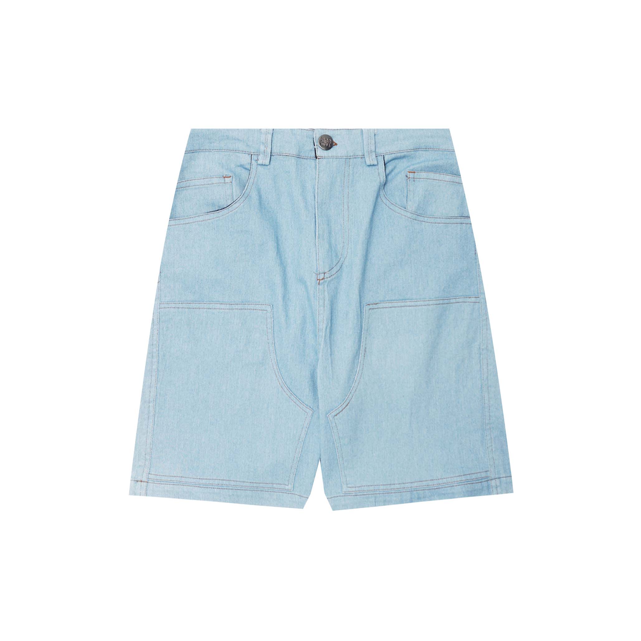"VAPOR BLUE" DOUBLE KNEE PHAT SHORTS - Image 2