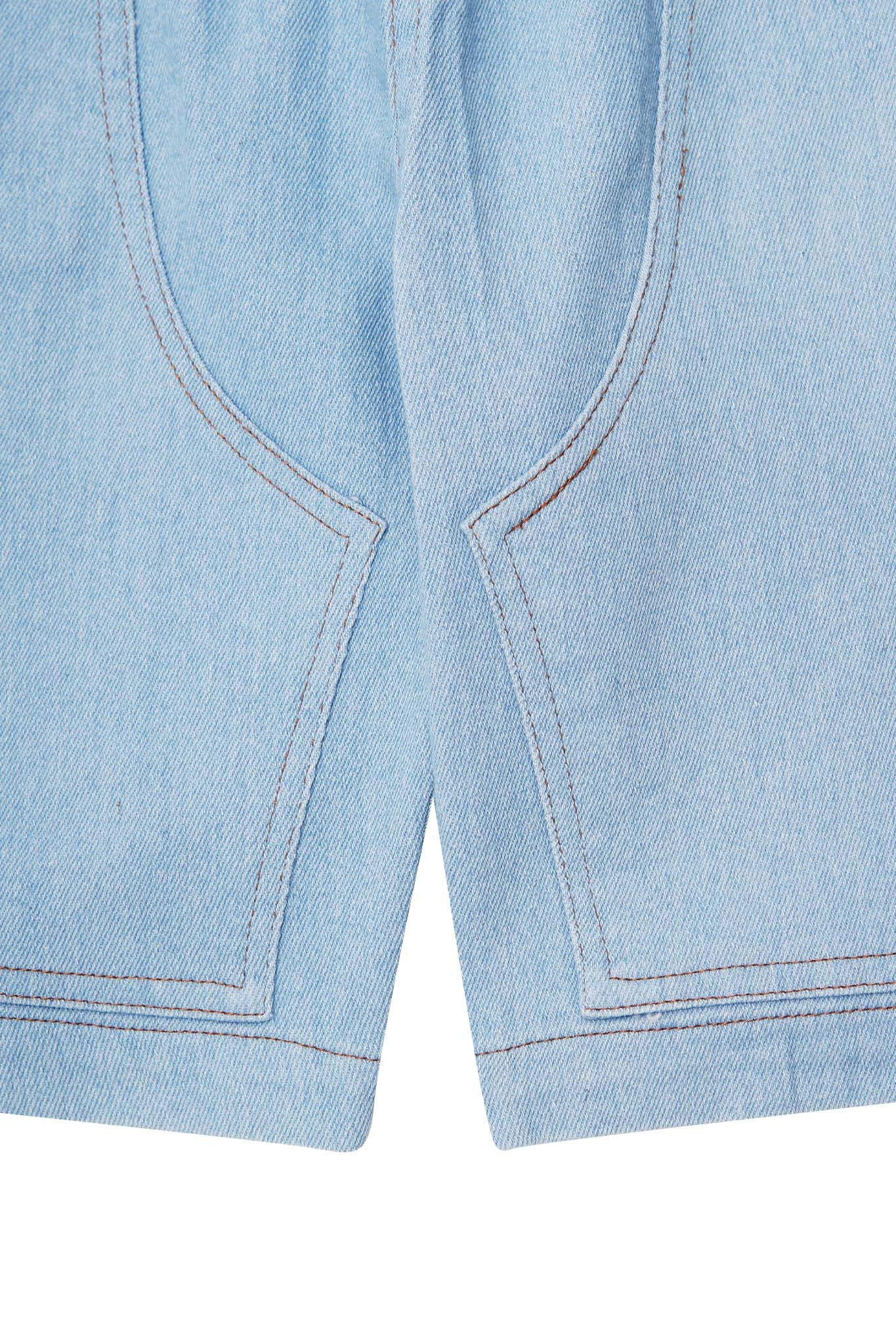 "VAPOR BLUE" DOUBLE KNEE PHAT SHORTS - Image 8