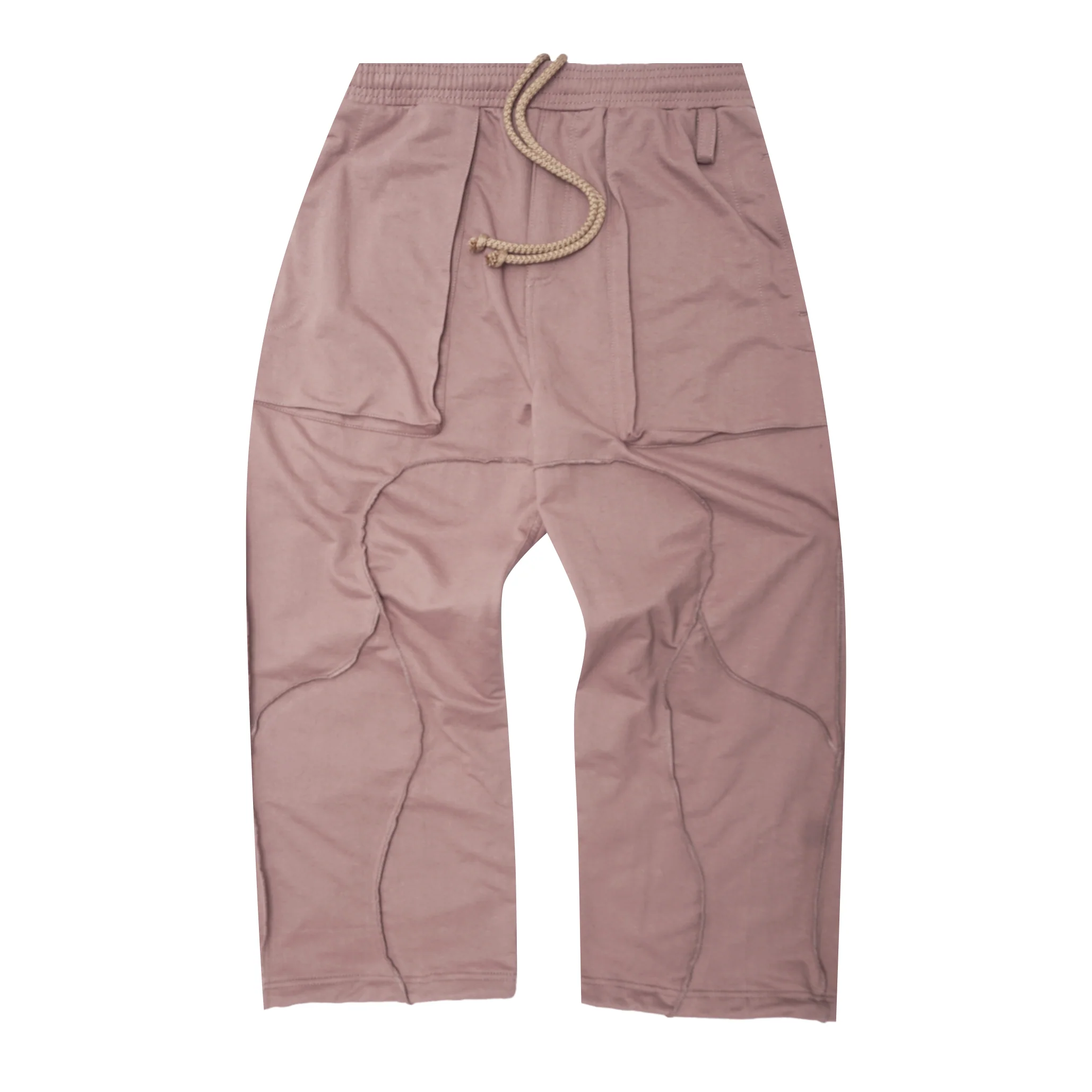 VEINS FRENCH TERRY PANTS IN MAUVE