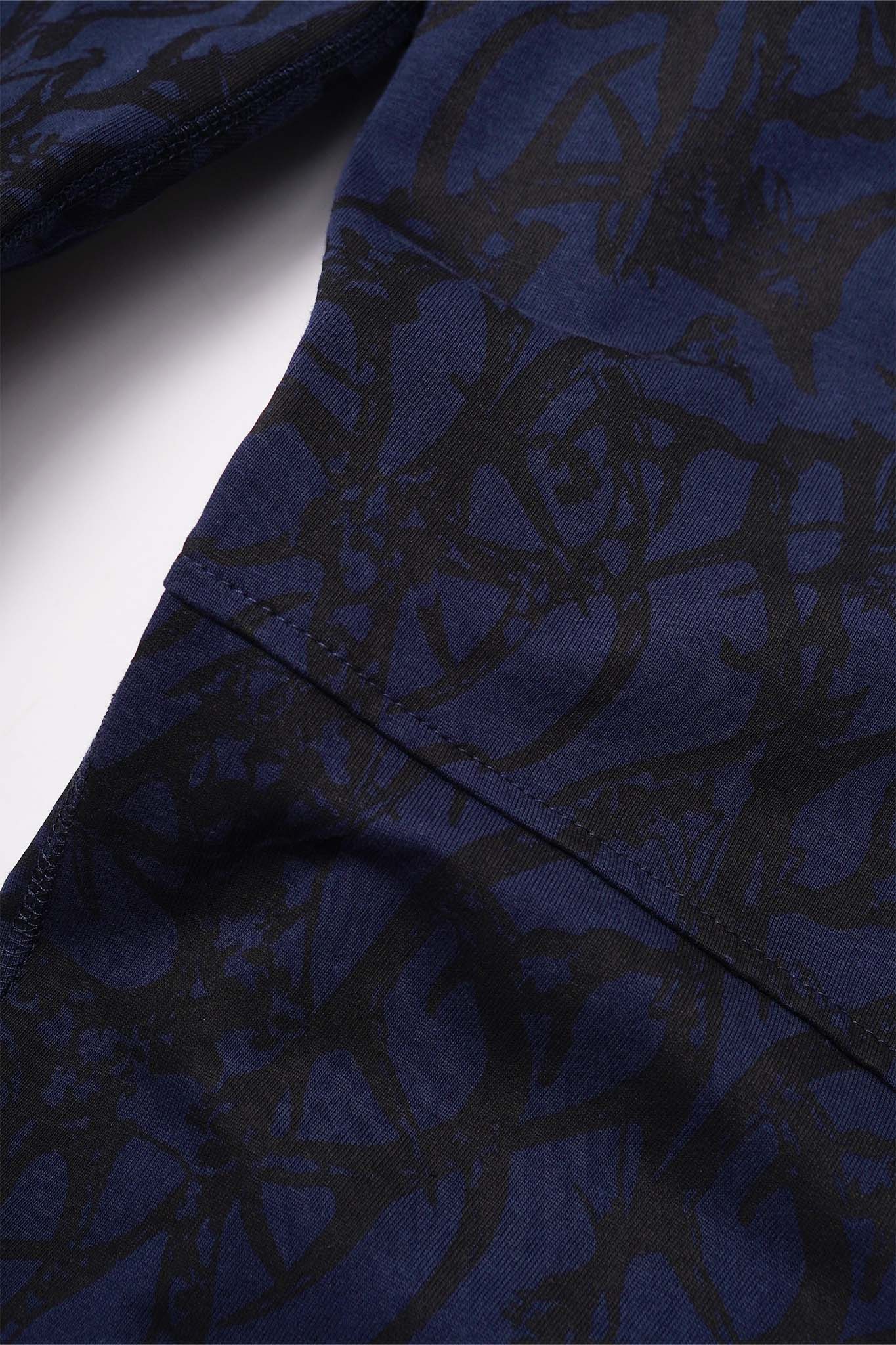 "VINES AND THORNS" OVERPOCKET PHAT PANTS IN NAVY - Image 6