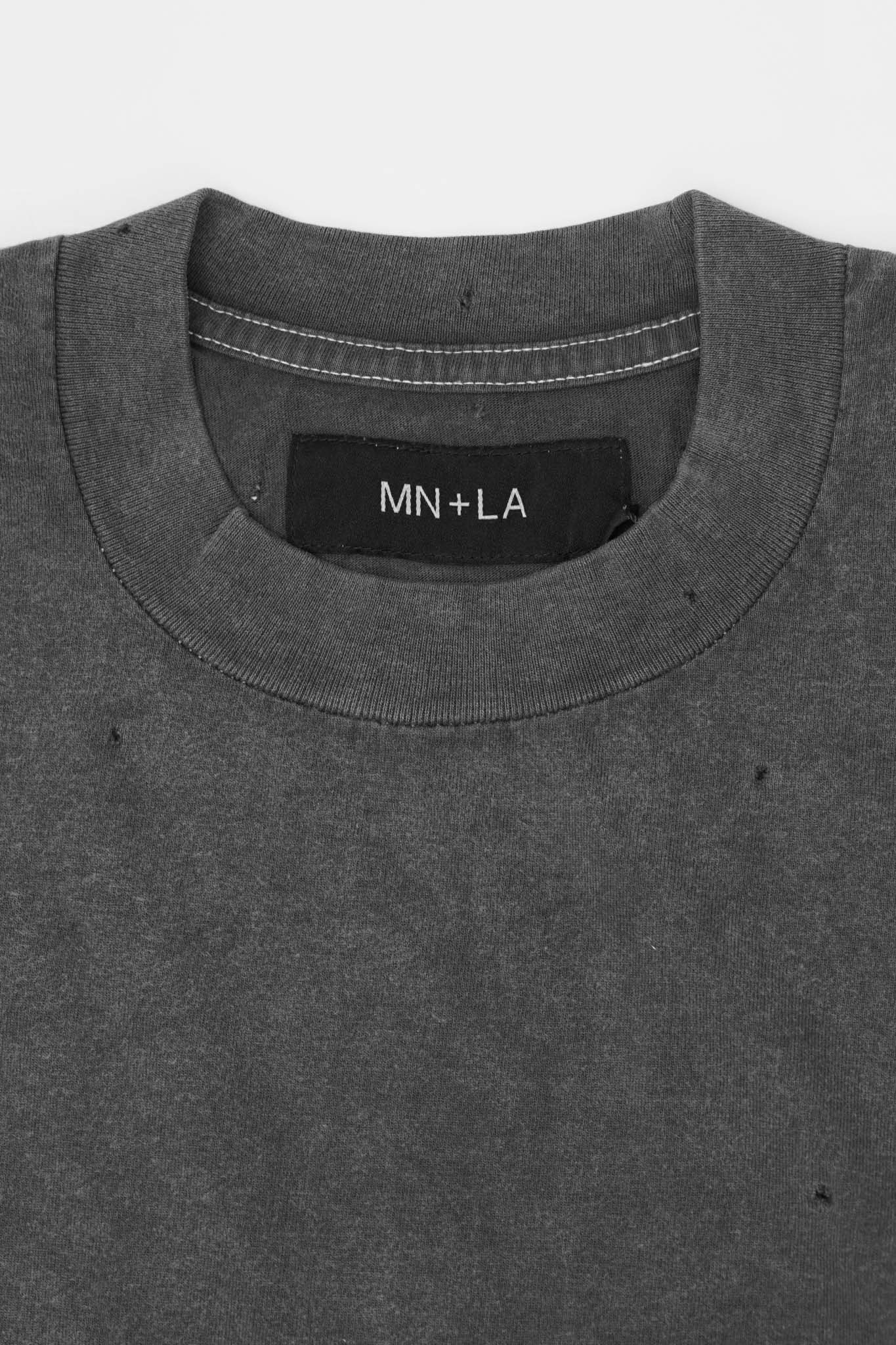 VINTAGE TATTERED LONGSLEEVE TEE IN GOLEM GREY - Image 2