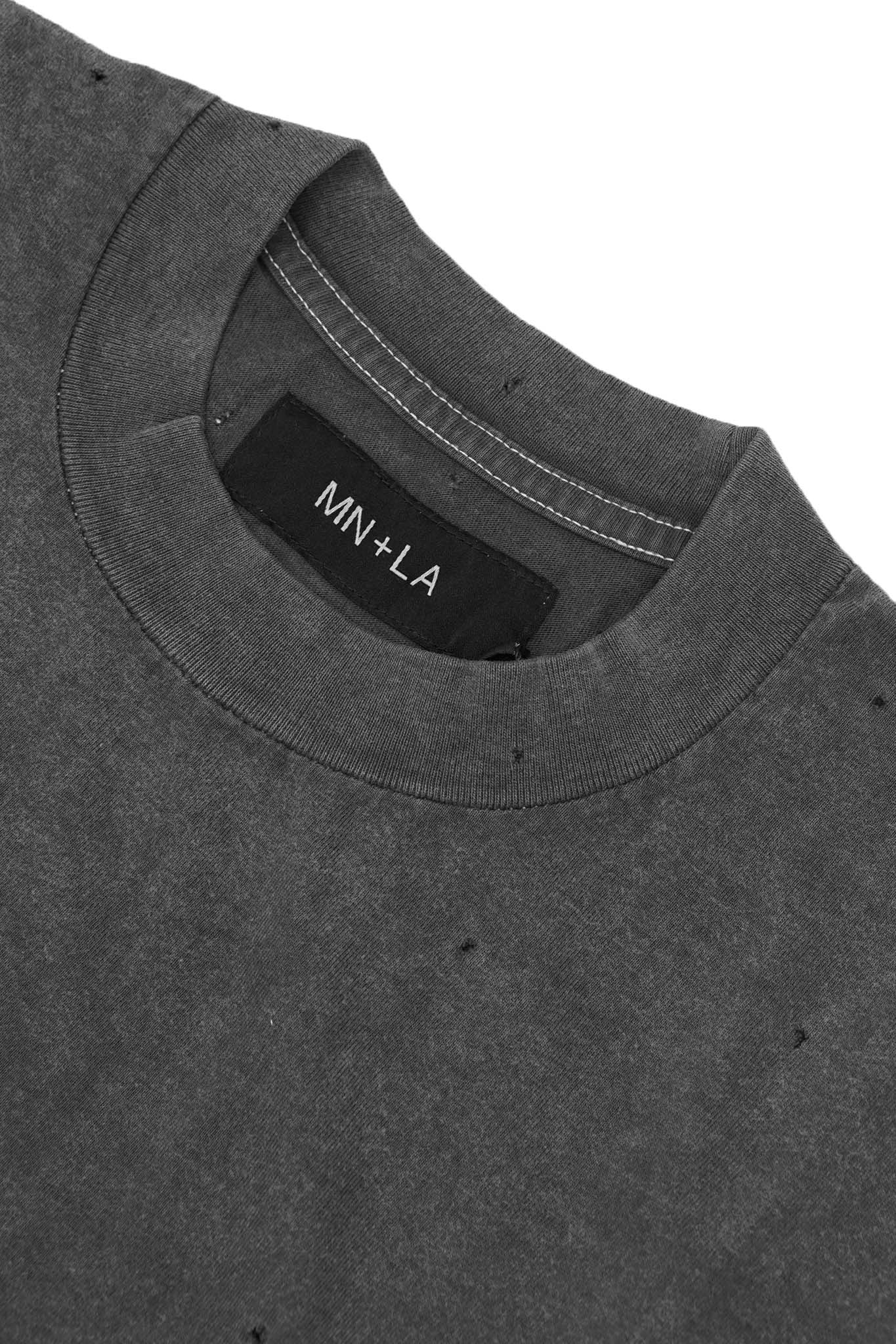 VINTAGE TATTERED LONGSLEEVE TEE IN GOLEM GREY - Image 3