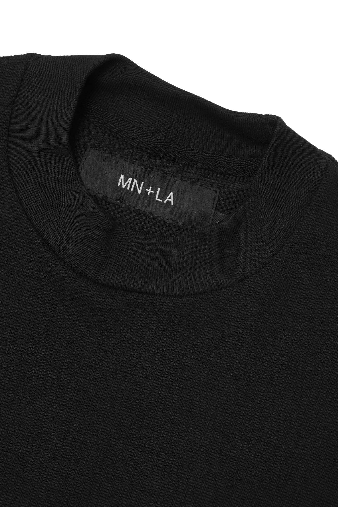 WAFFLE WEAVE CHOP CHOP TEE IN ANTHRACITE - Image 3